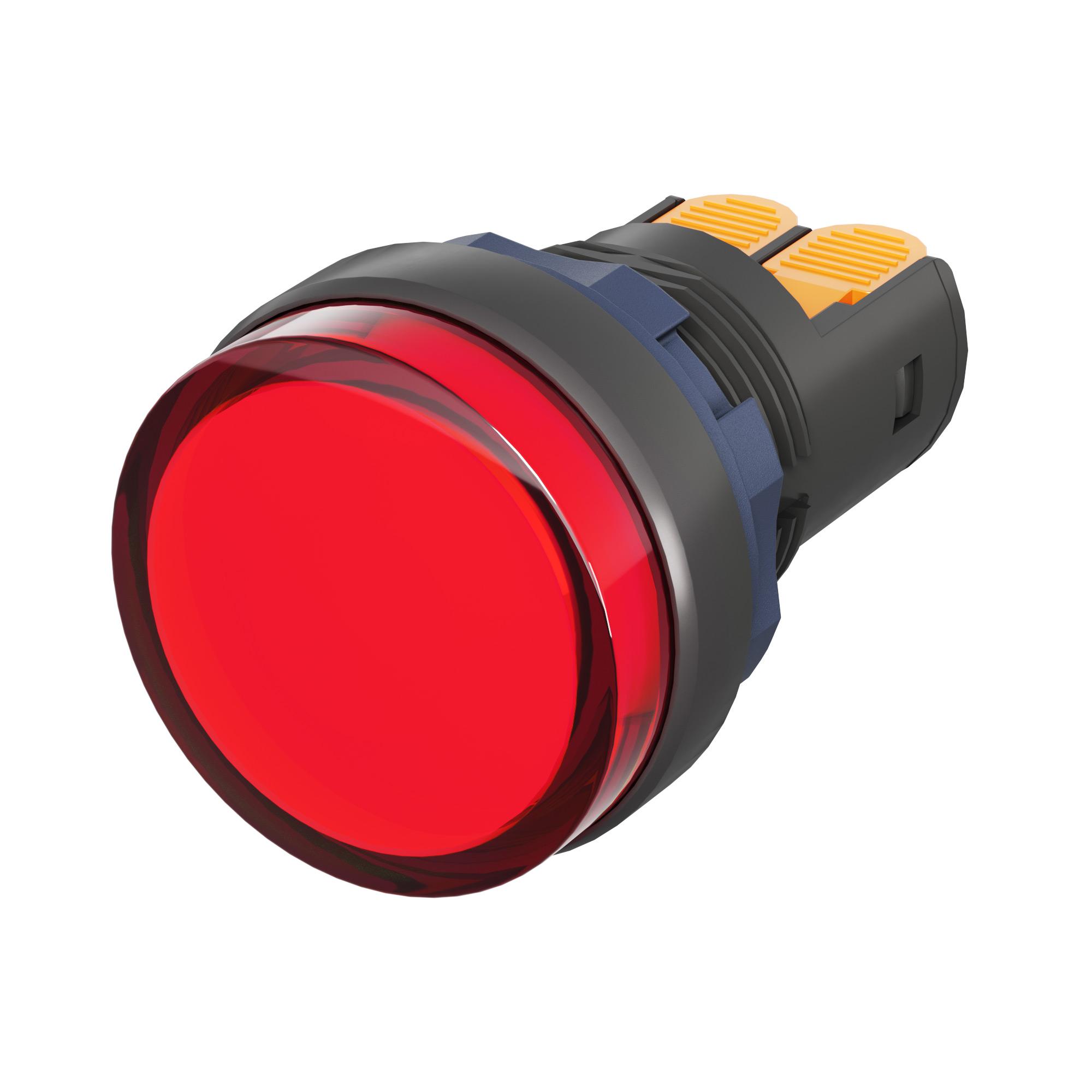 Сигнальная лампа со встроенным диодом 9-24В, красная, зажим Plug-In