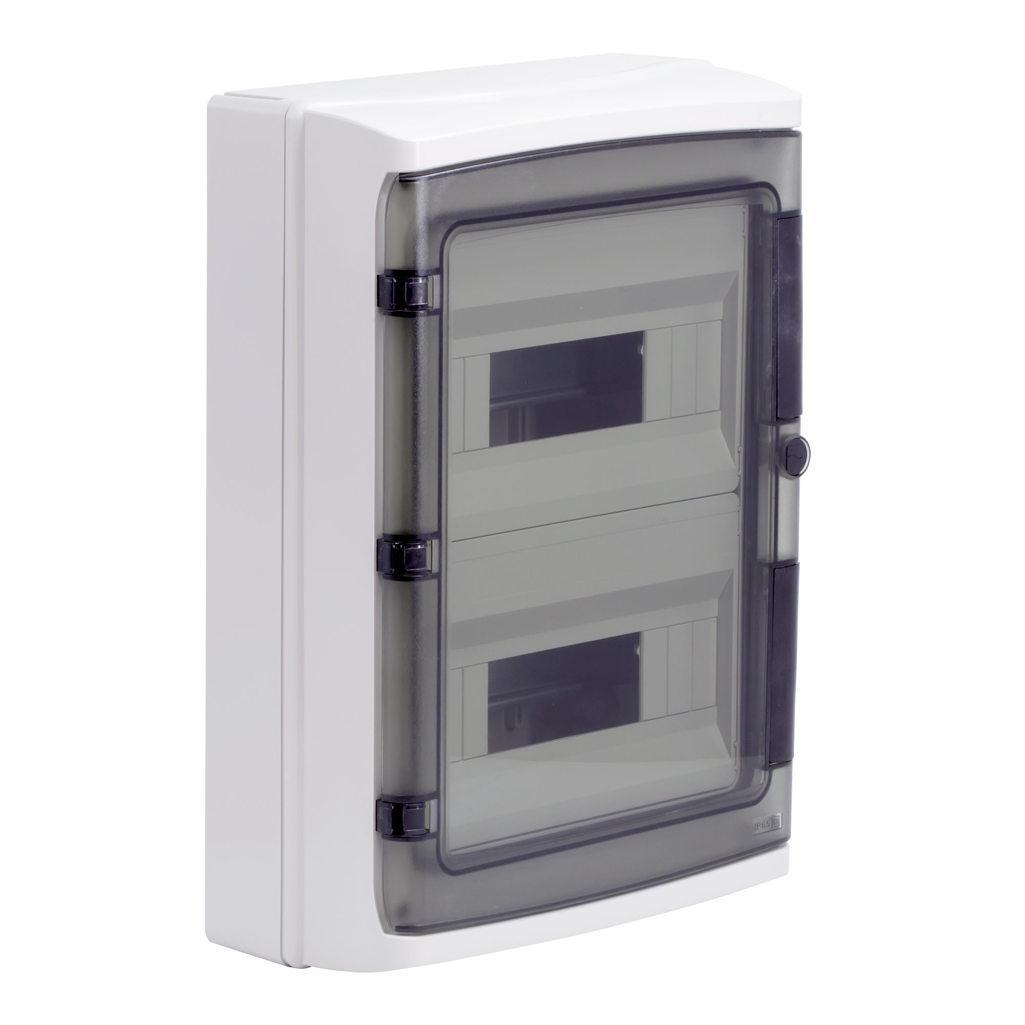 Щит настенный с дверцей 24 модуля IP65 серый с    клеммным блоком 63А