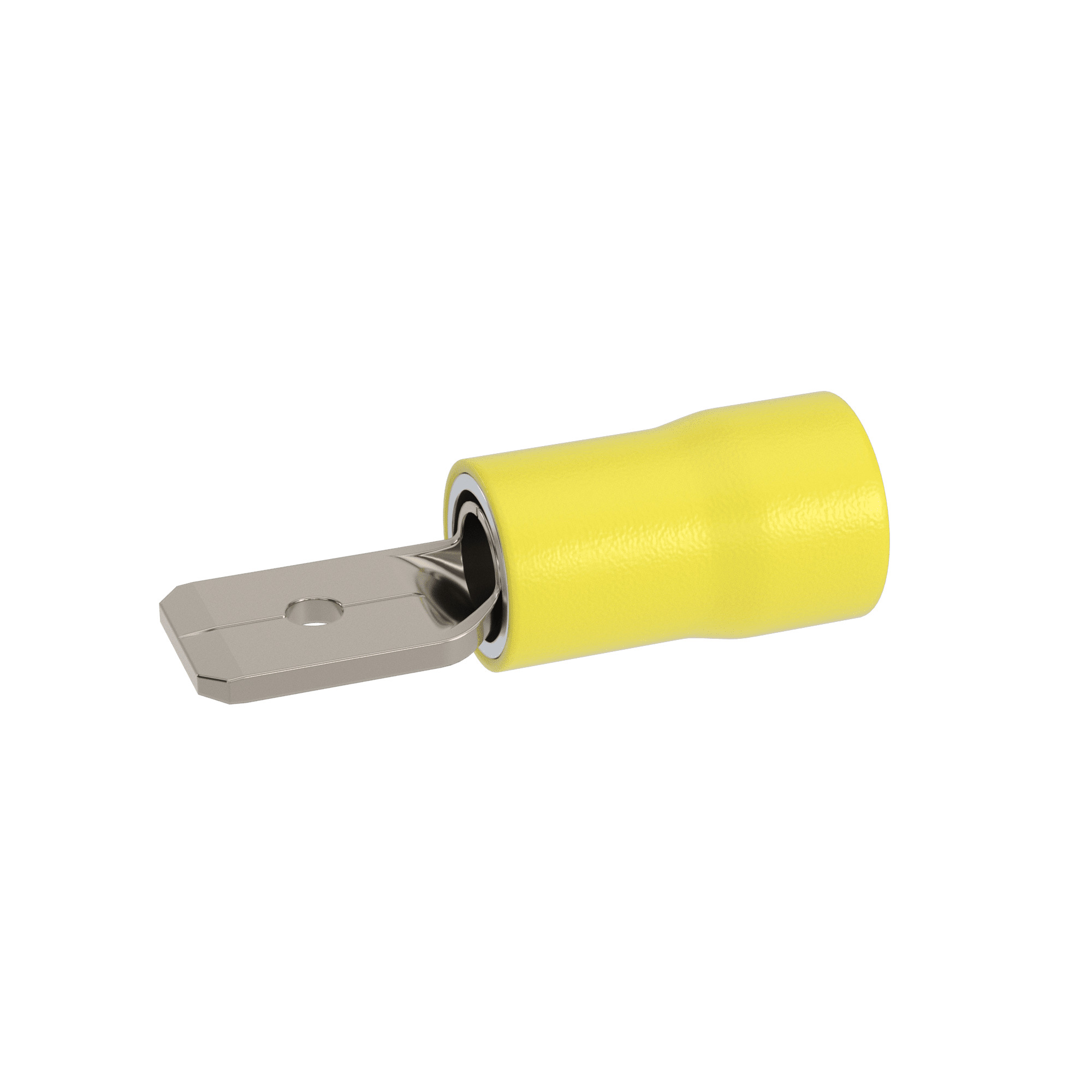 Наконечник-разъем плоский, вилка 6.3x0.8, изолированный фланец, для кабеля сечением до 6.0кв.мм