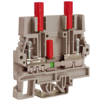Клемма для вольтметра со скользящим размыкателем 10мм.кв серая