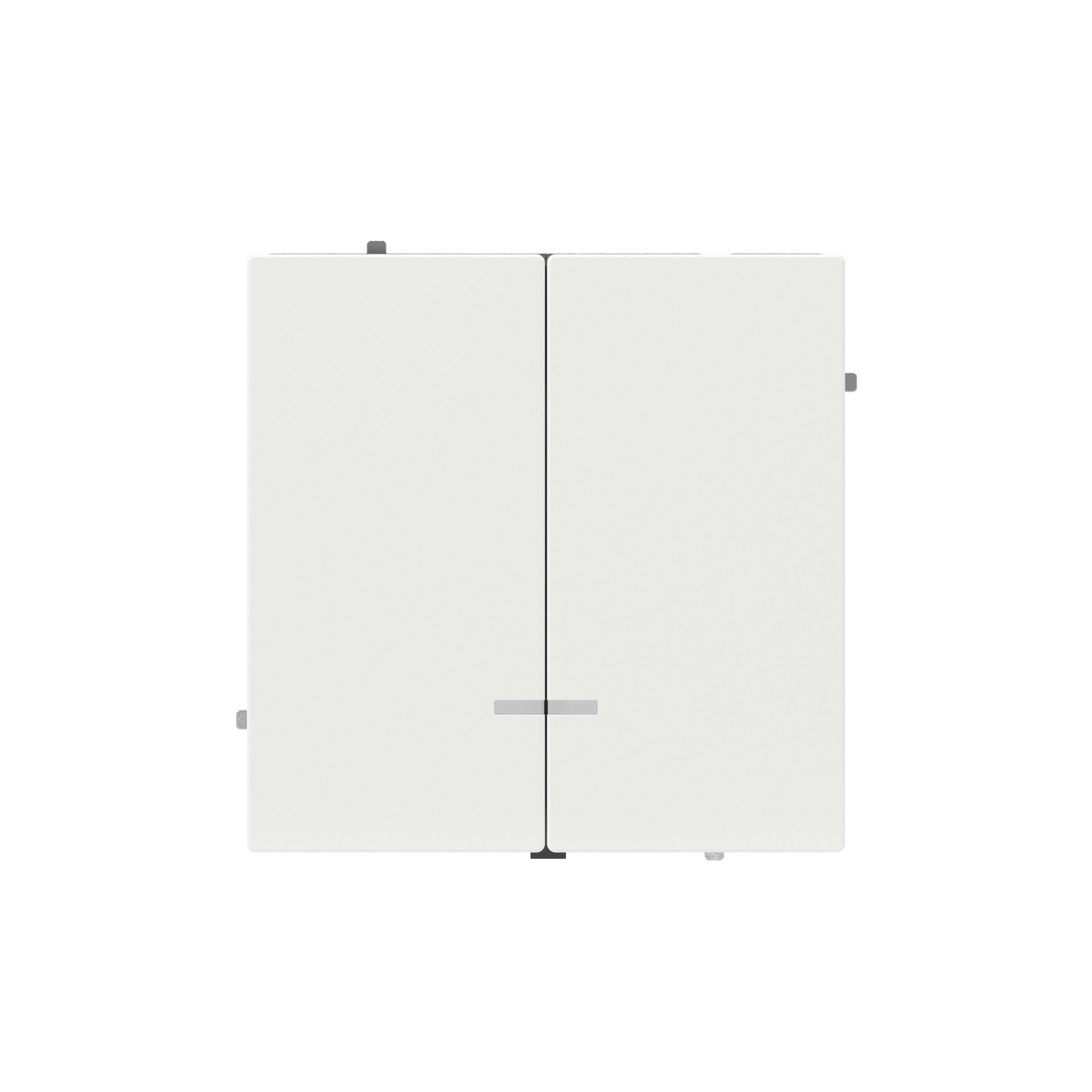 Выключатель двухклавишный с подсветкой, KANT, белая магнолия