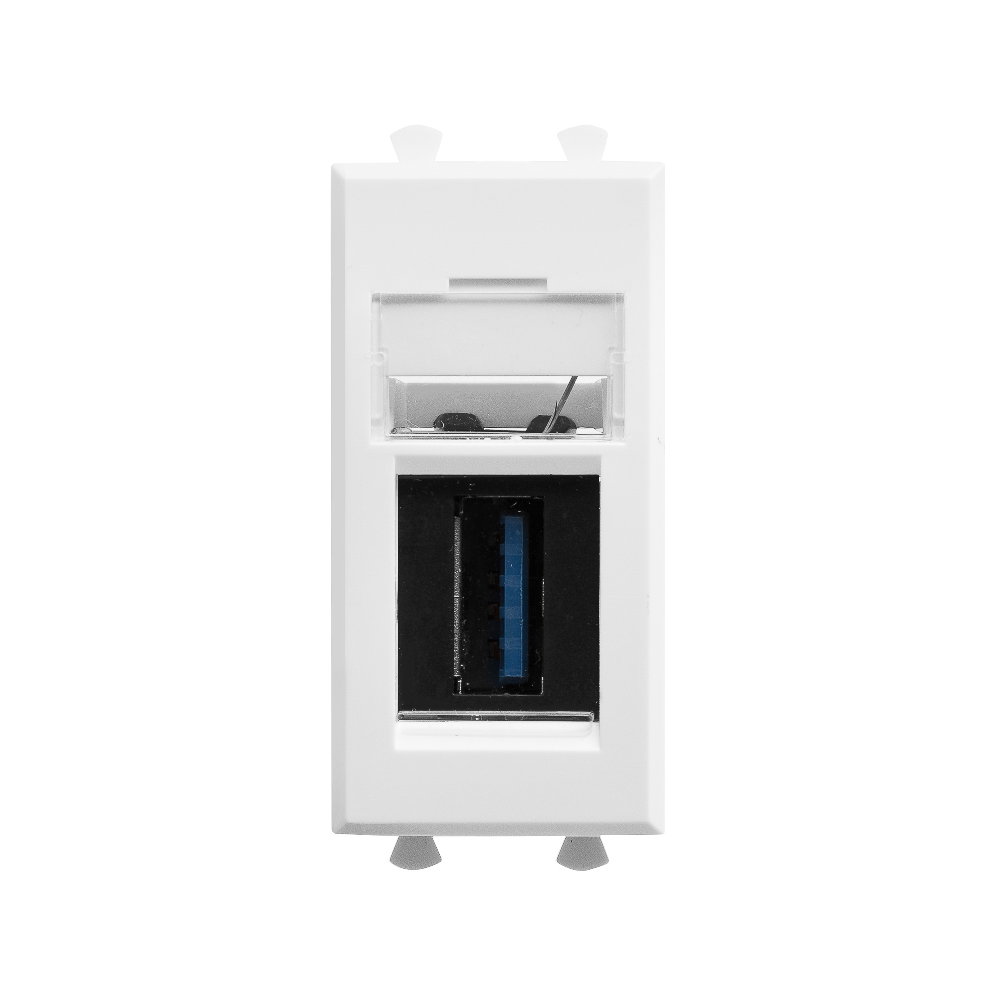 Avanti USB 3.0 розетка ''Белое облако'' модульная, тип А-А, 1 модульная