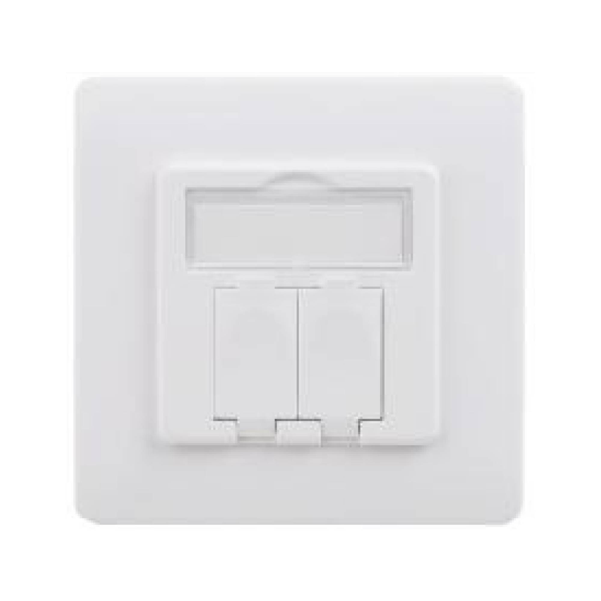 Адаптер настенный для модулей Keystone. 2 порта