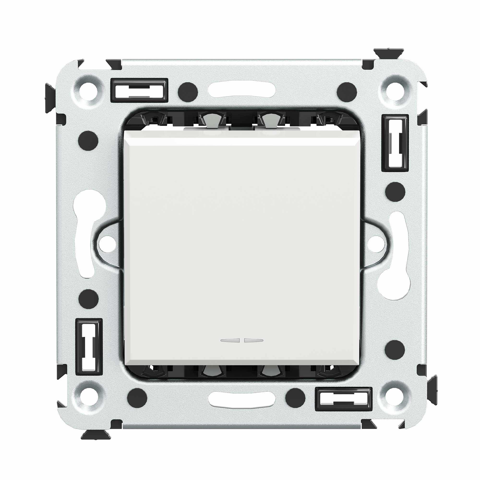 Avanti Инвертор одноклавишный в стену Белое       облако (Переключатель сх.7)