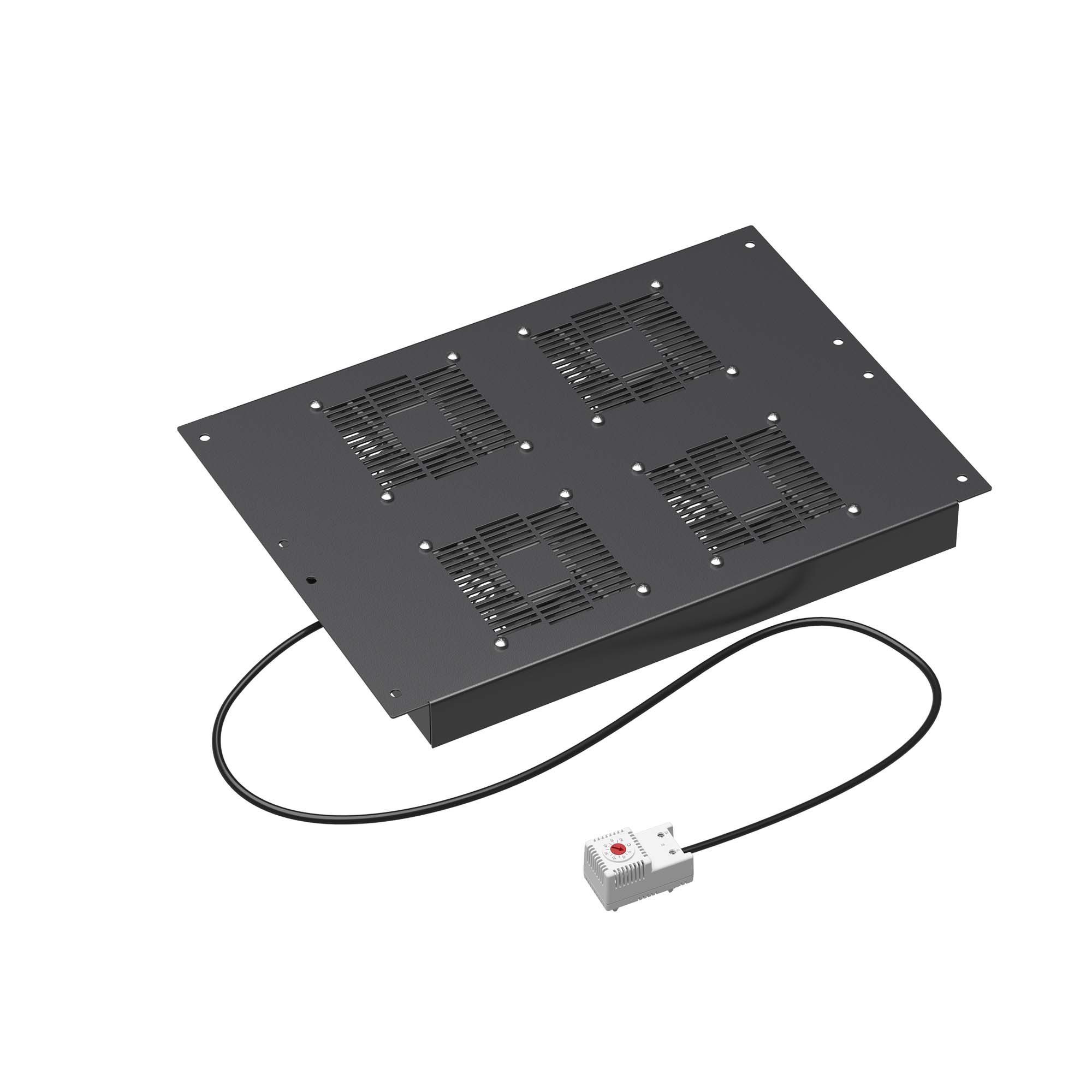 Модуль потолочный 4 вентилятора с термостатом для крыши 600 RAL9005