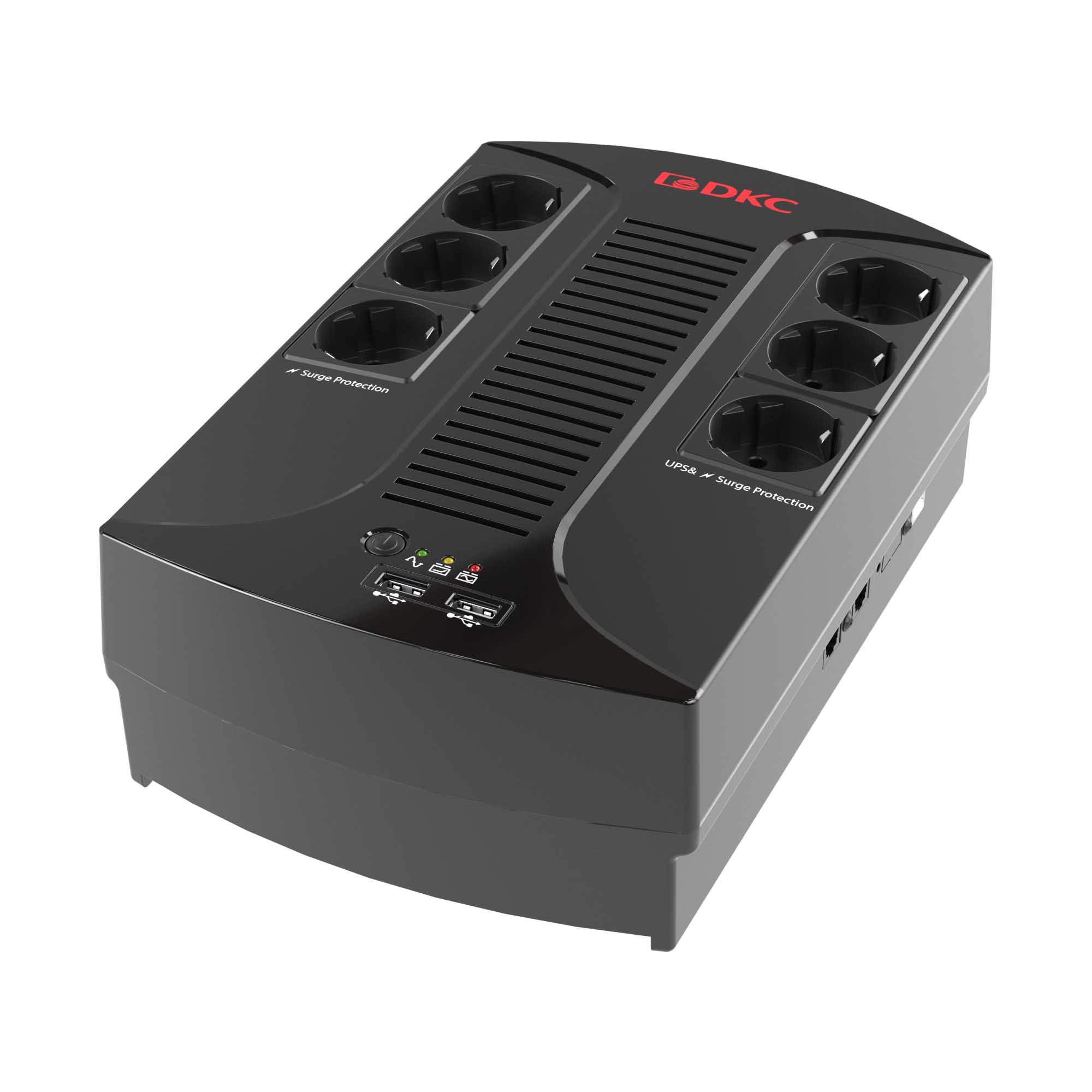 Источник бесперебойного питания line-interactive, Info PDU, 600 ВА/360 Вт, 1/1, 6xSchuko,  USB для зарядки (2), USB + RJ11, 1x7Aч