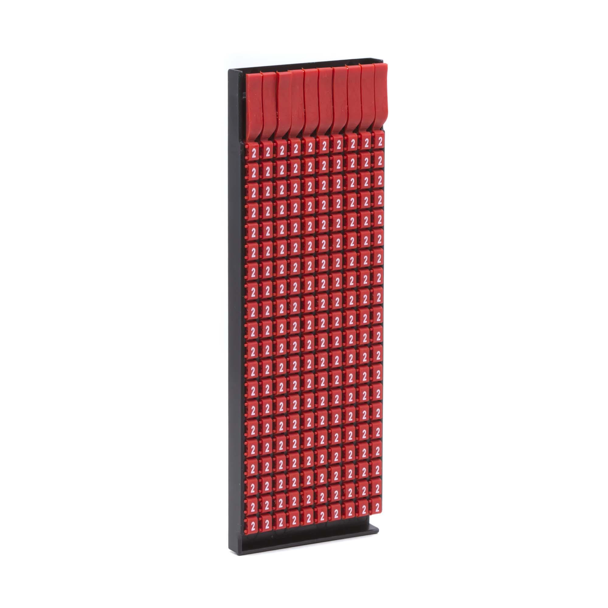 Маркер для кабеля сечением 1.5-2.5мм символ ''2'' (200 маркеров в упаковке)