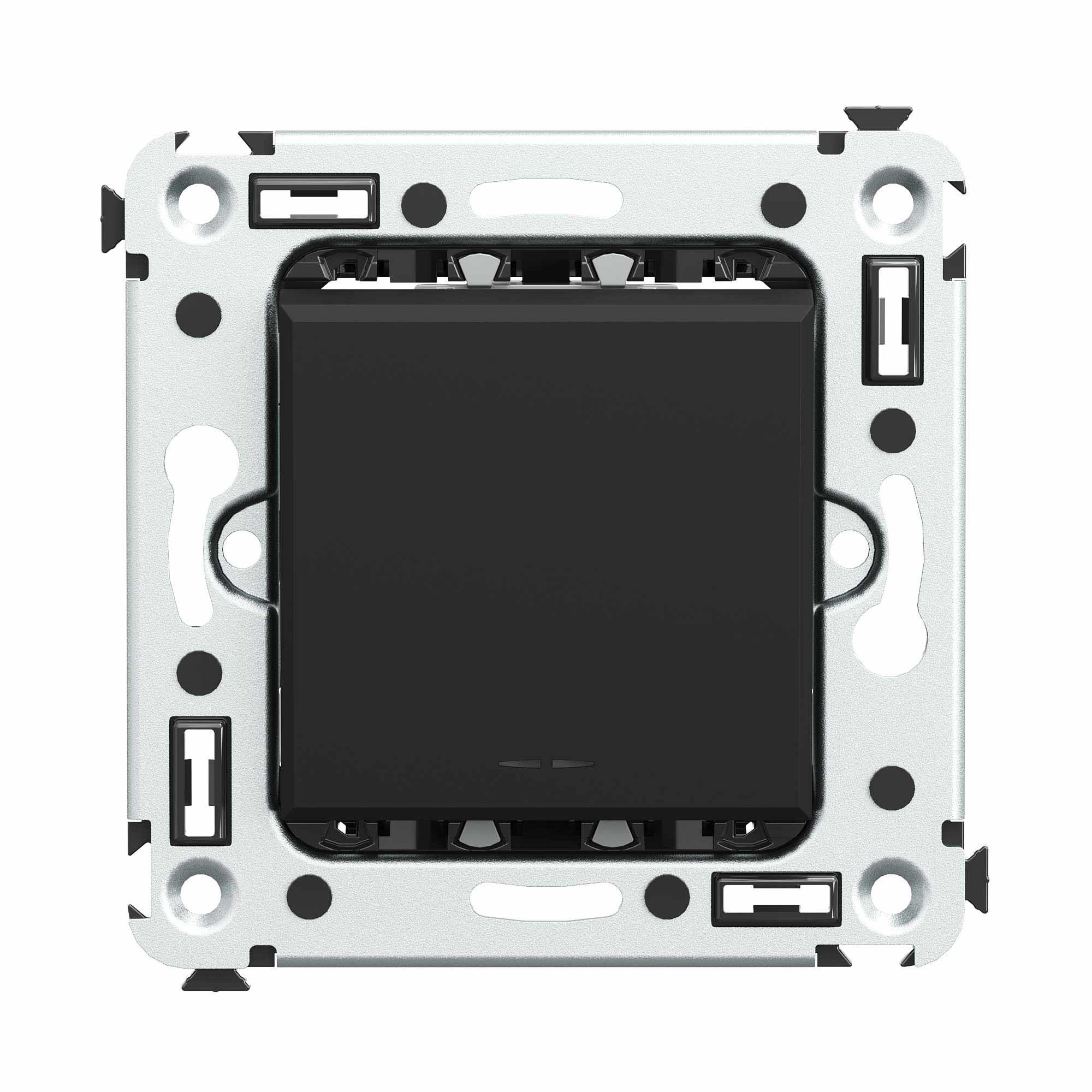 Avanti Выключатель одноклавишный в стену Черный   матовый