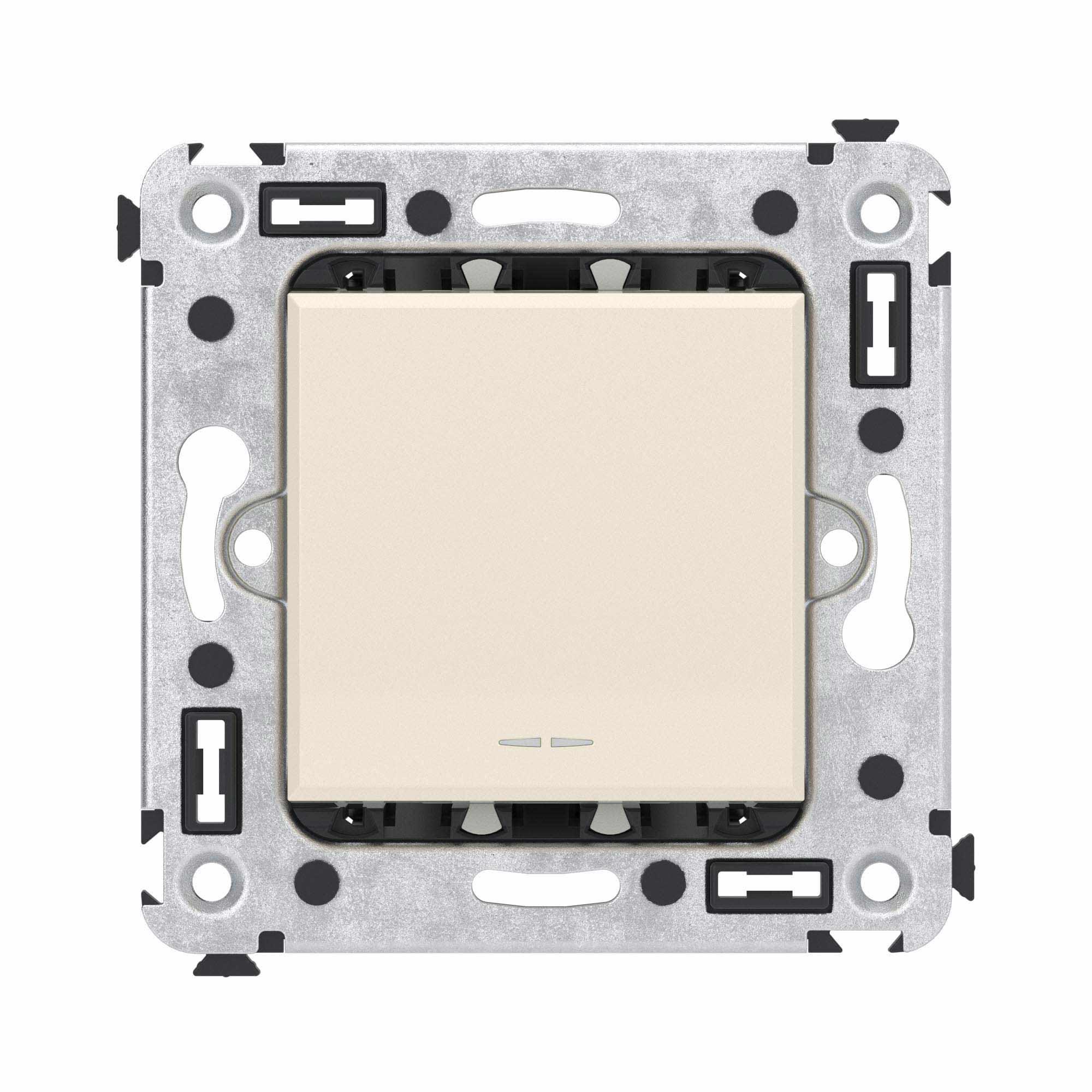 Avanti Кнопка одноклавишная в стену  Ванильная     дымка