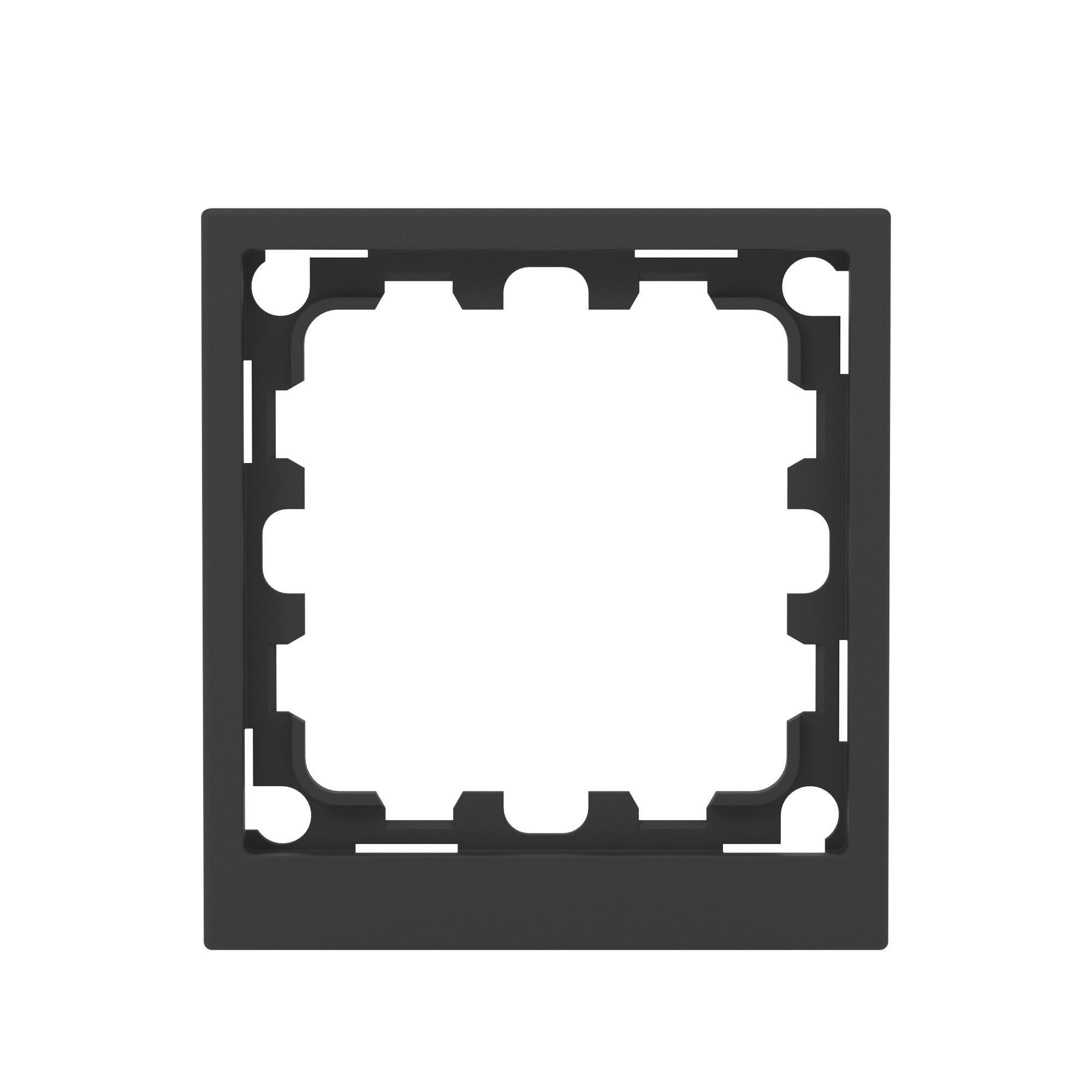 Рамка на 1 пост, KANT, черный уголь