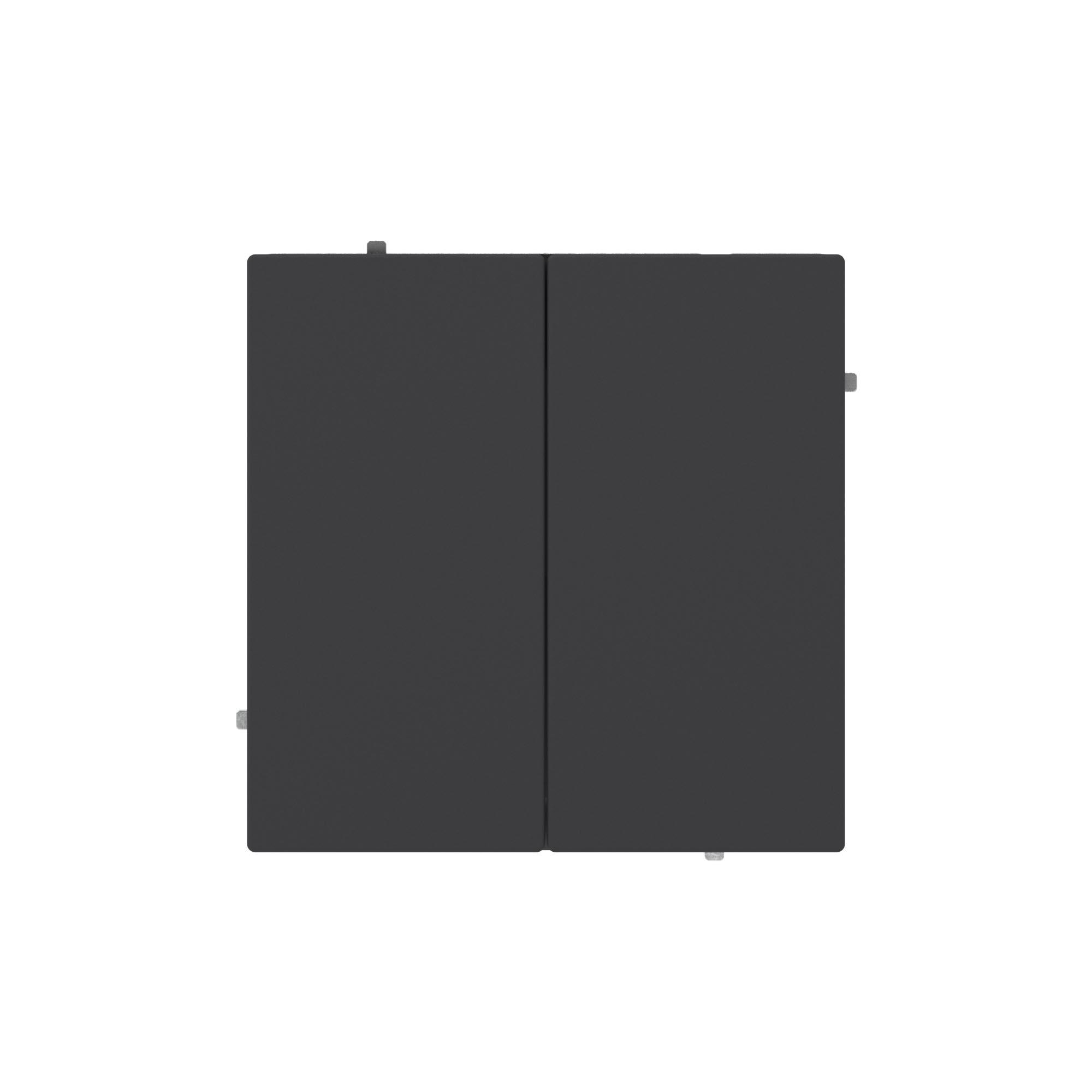 Переключатель двухклавишный, KANT, черный уголь