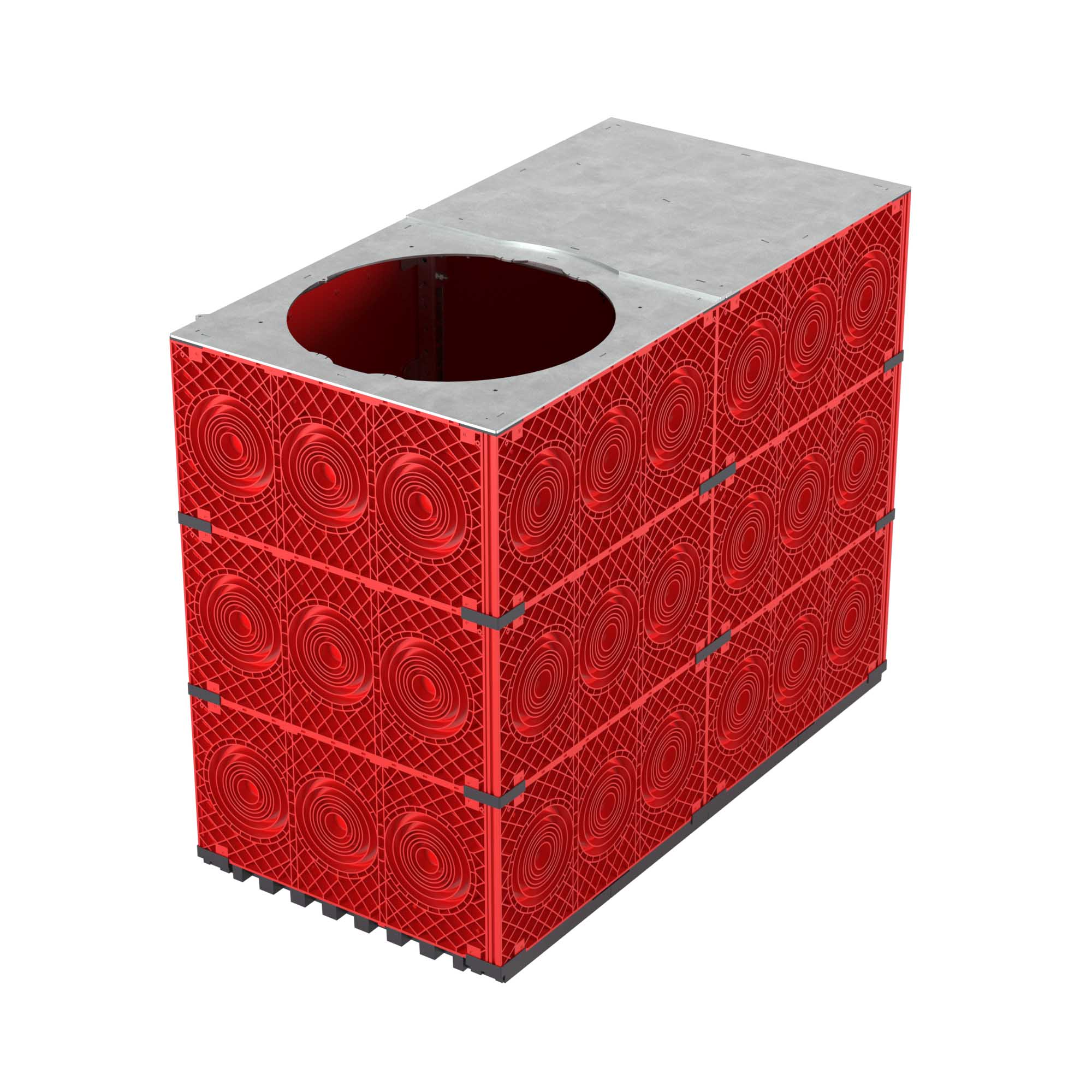 Кабельный колодец связи (ККС) пластиковый для кабельной канализации, 1500х750х1125 мм, под разгрузочную плиту