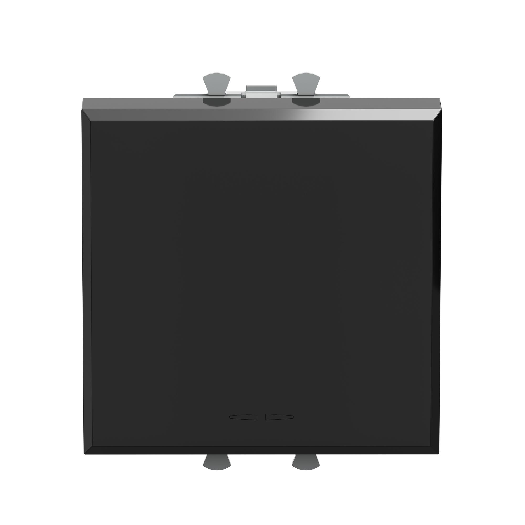 Avanti Инвертор одноклавишный модульный           Черный квадрат 2 модуля (Переключатель сх.7)