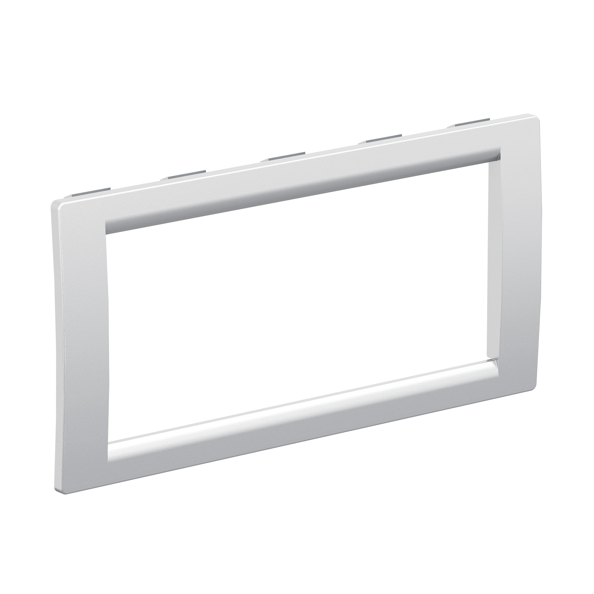 Рамка универсальная на 4 модуля, цвет серый металлик