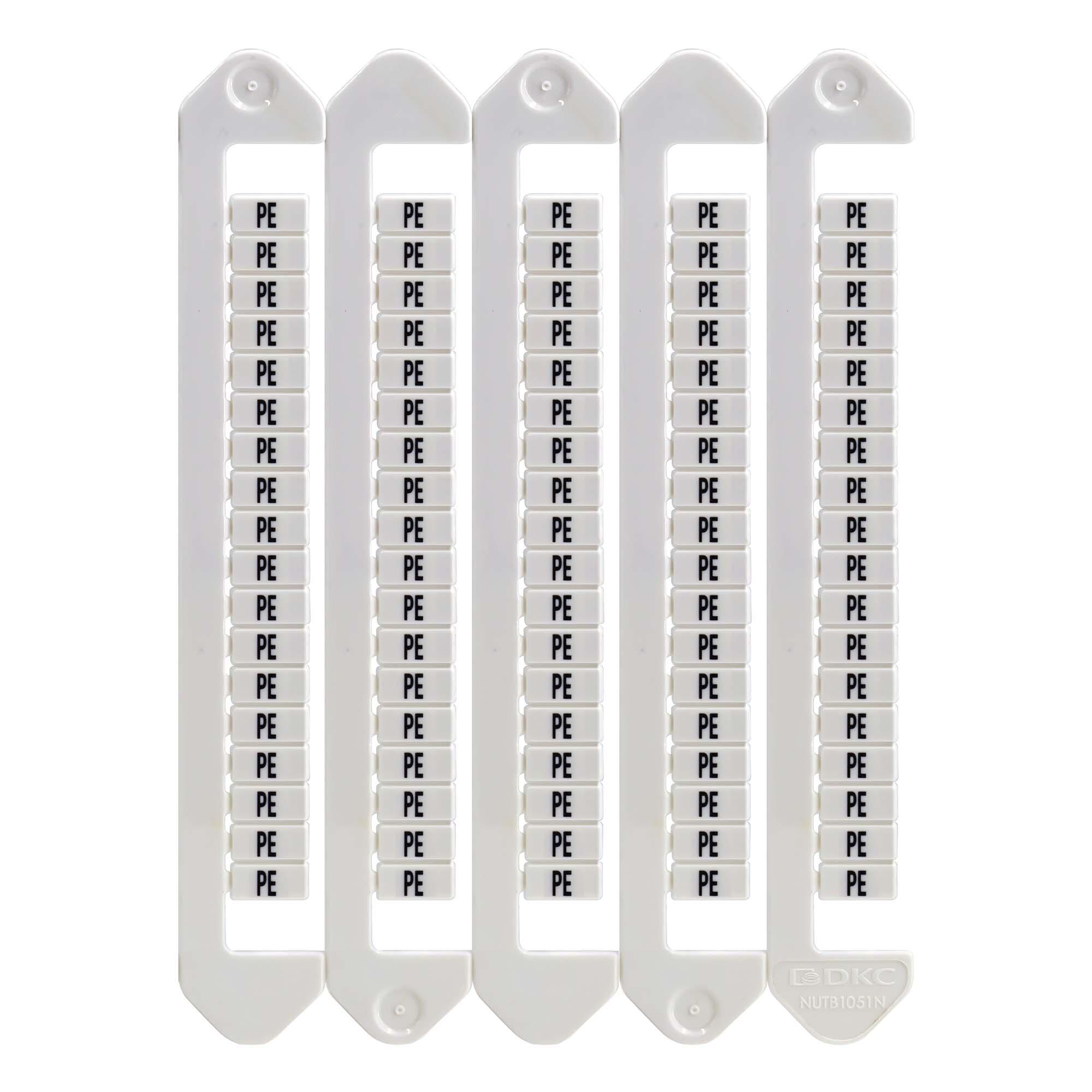 Маркировка для клемм, ширина 5 мм, символы 17 ,   вертикальная ориентация