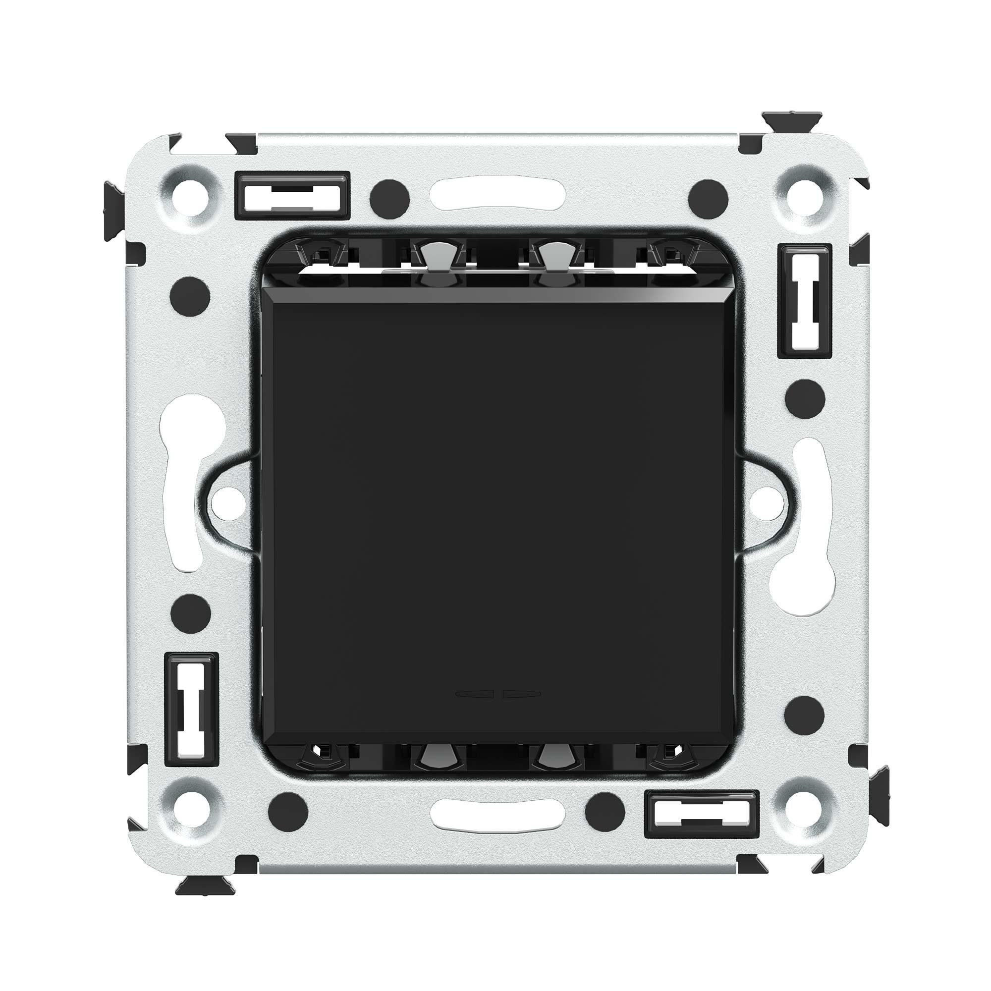 Avanti Выключатель одноклавишный, в стену, Черный квадрат