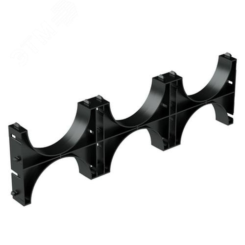 Изображение товара Держатель расстояния для двустенных труб диаметров 90 мм тройной из полипропилена