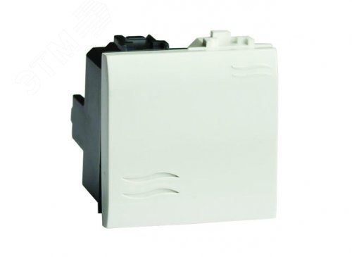 BRAVA Выключатель-кнопка 2 модуля 43х43 белый 76022B DKC - превью 2