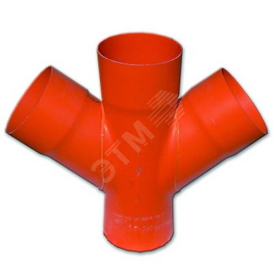 Соединение для четырех двустенных труб D=200 мм четырех5 градусов полипропилен