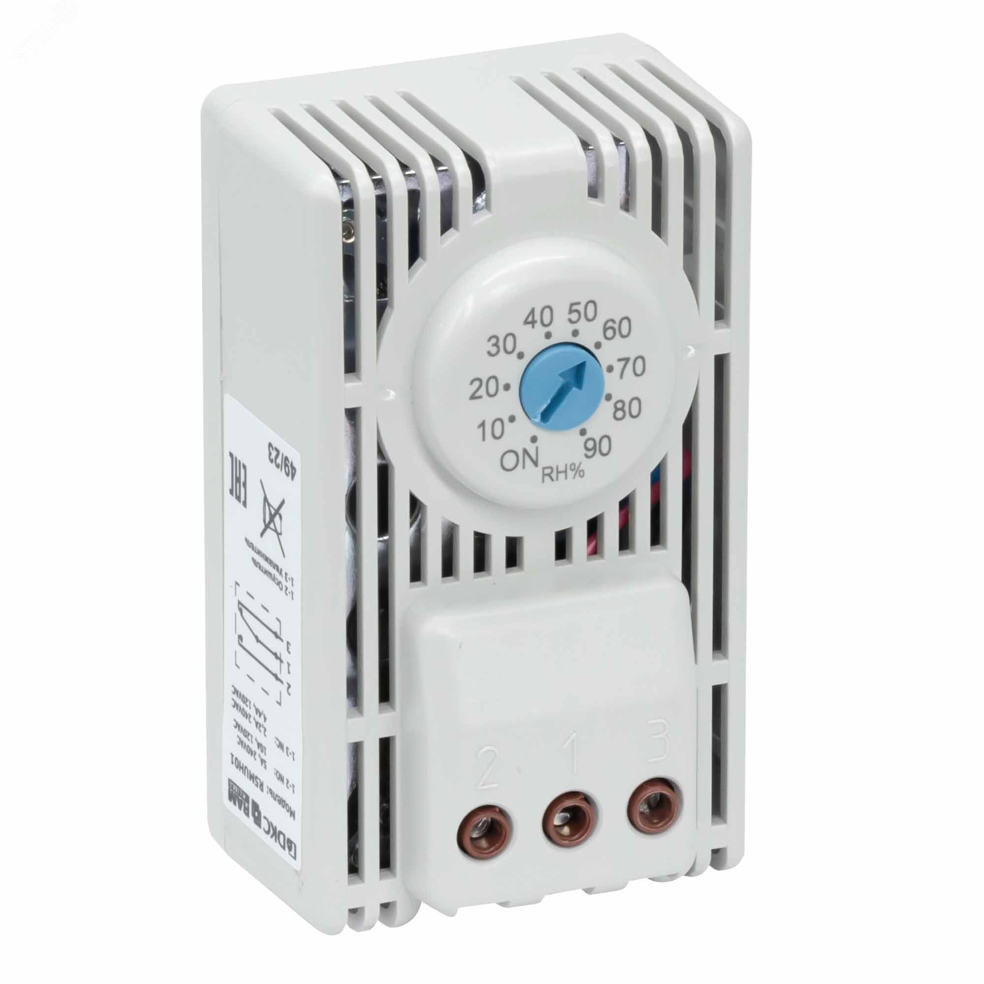 Изображение товара Гигростат механический с диапазоном 10-90% RH для шкафов DKC R5MUH01