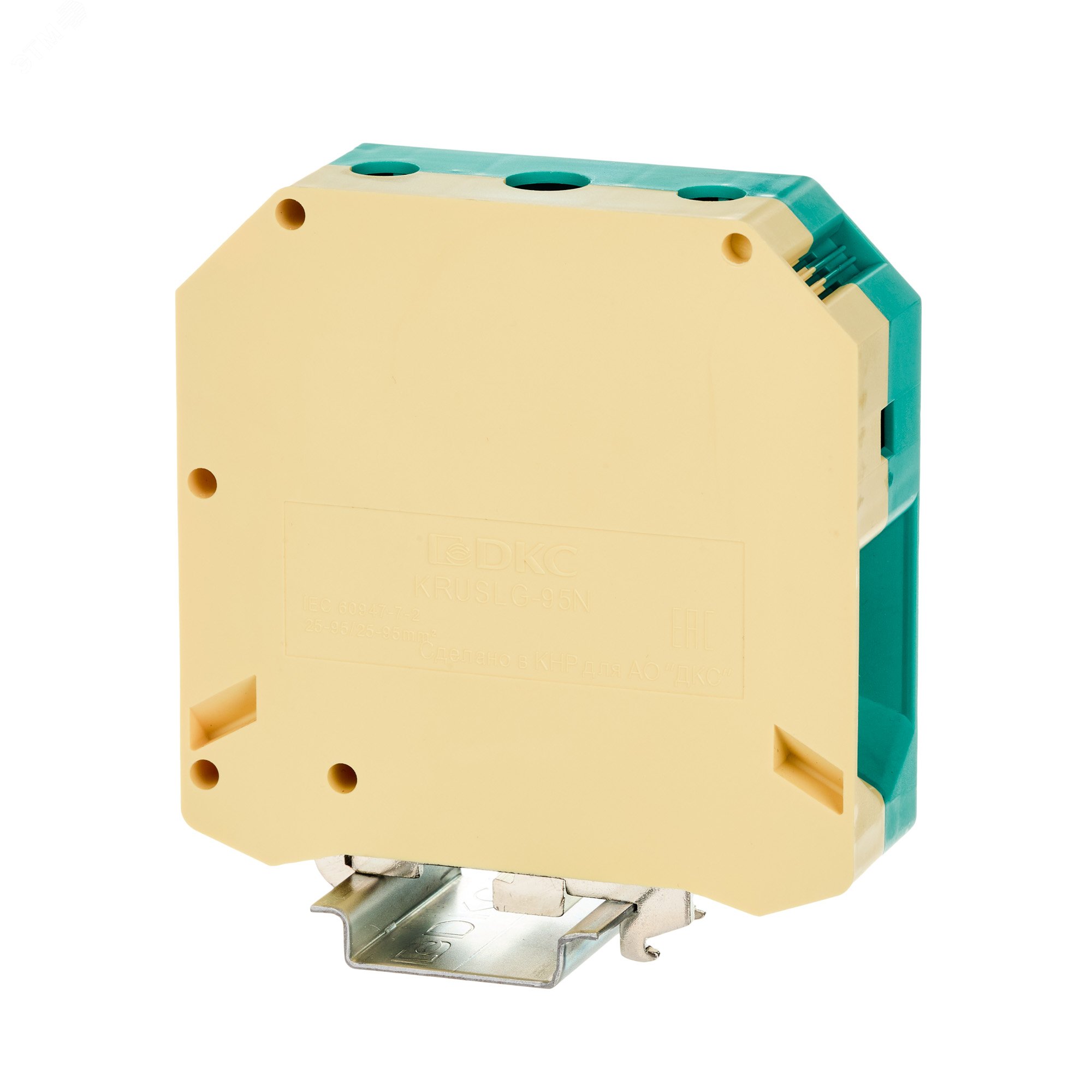 Изображение товара Клемма заземления винтовой зажим 2 точки 95 мм2 для DIN-рейки