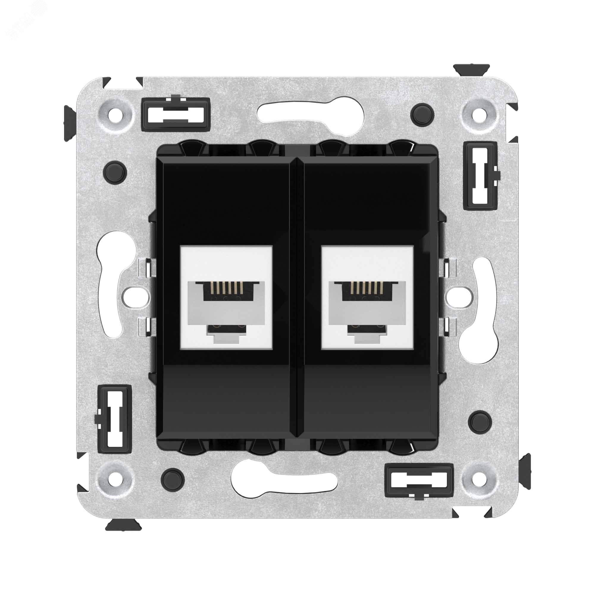 Изображение товара Телефонная розетка Avanti DKС без шторки для монтаж в стену, IP20, черная