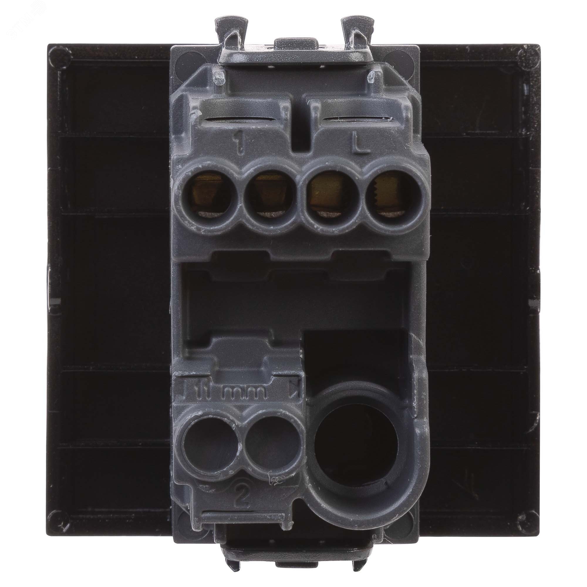 Avanti Выключатель ''Черный квадрат'', 16A, 2 модульный 4402102 DKC - превью 4