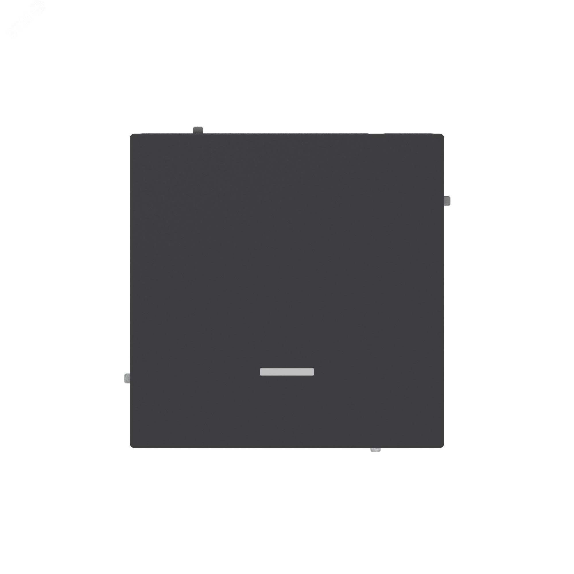 Изображение товара Переключатель одноклавишный с подсветкой, KANT, черный уголь (шт)