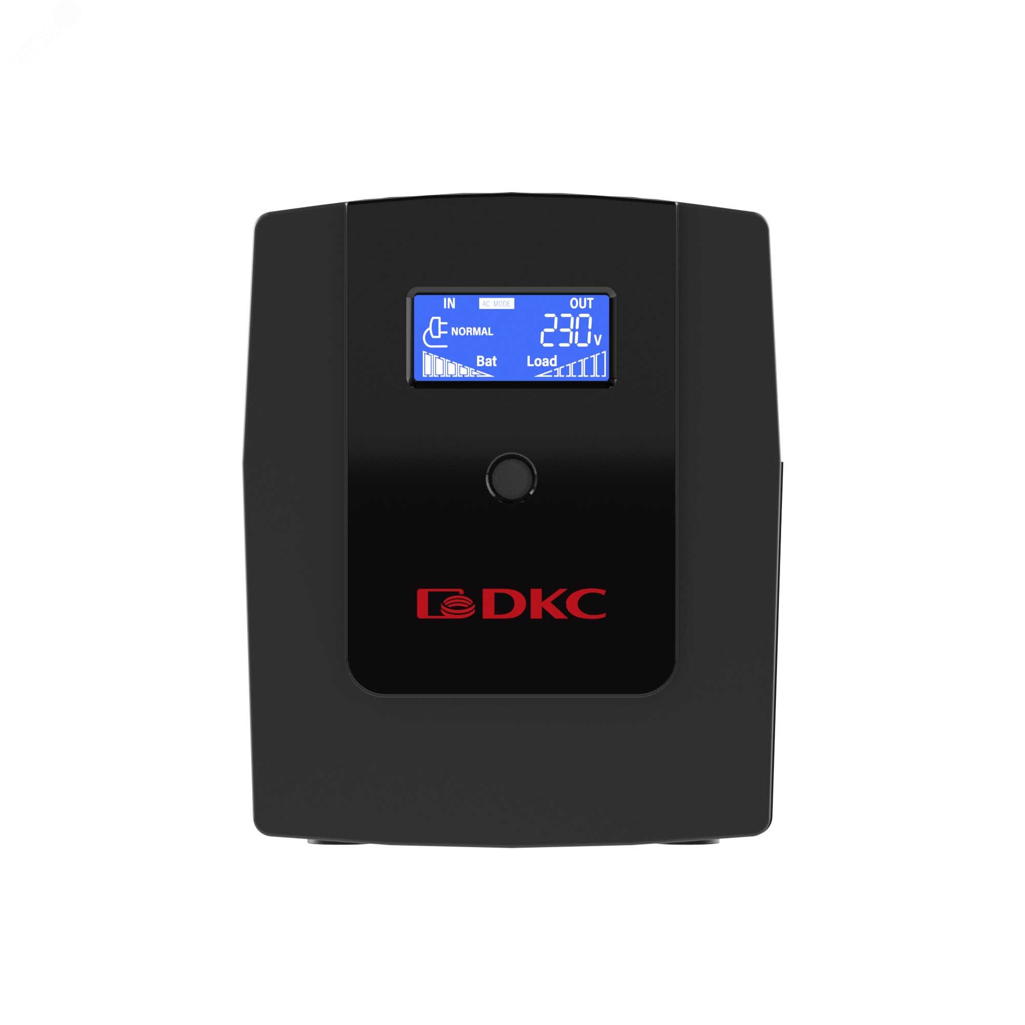 Источник бесперебойного питания line-interactive Info LCD 1200 Ва 5 мин tower IEC INFOLCD1200I DKC - превью 4