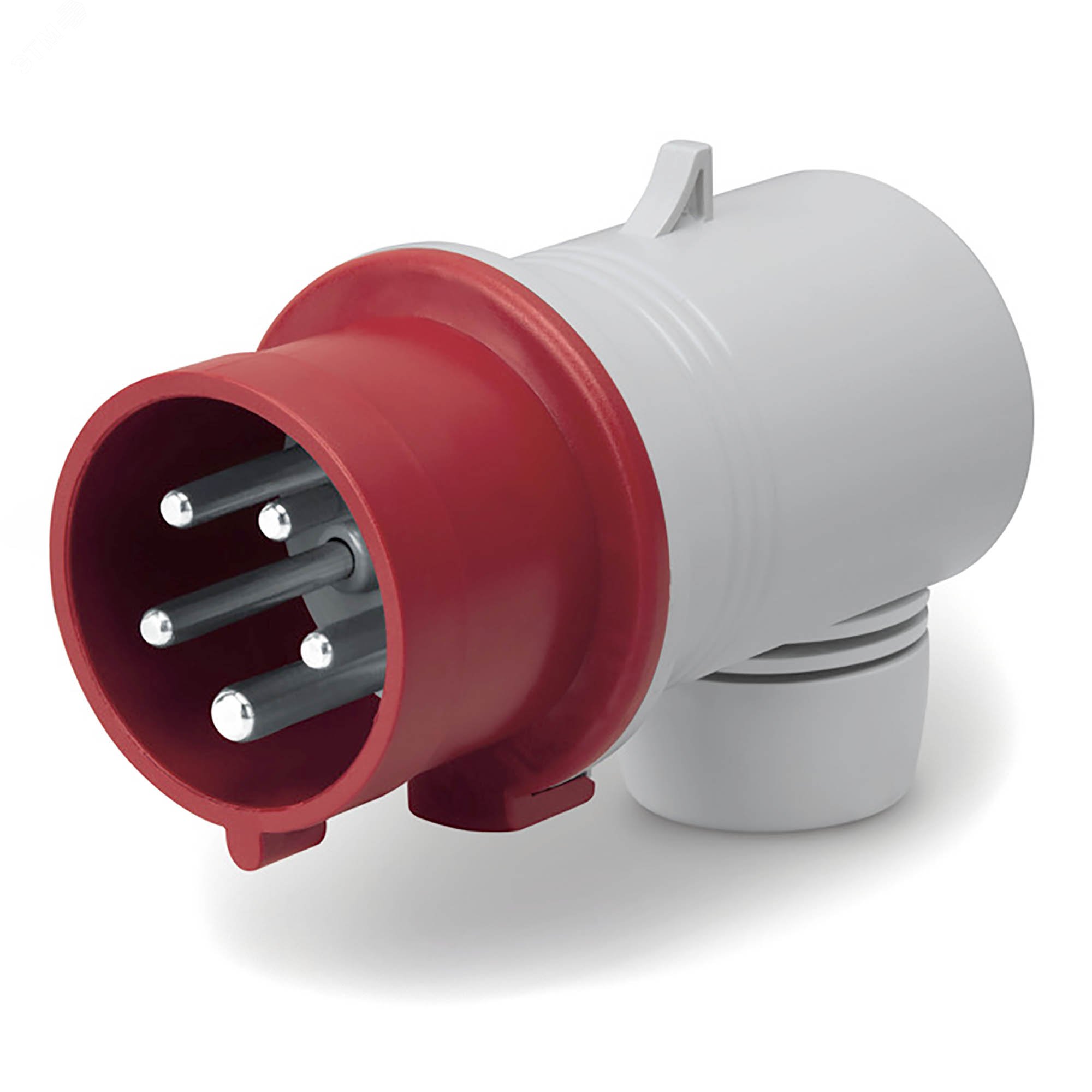 Изображение товара Вилка кабельная угловая IP44 32A 3P+E+N 400В промышленные разъемы DKC