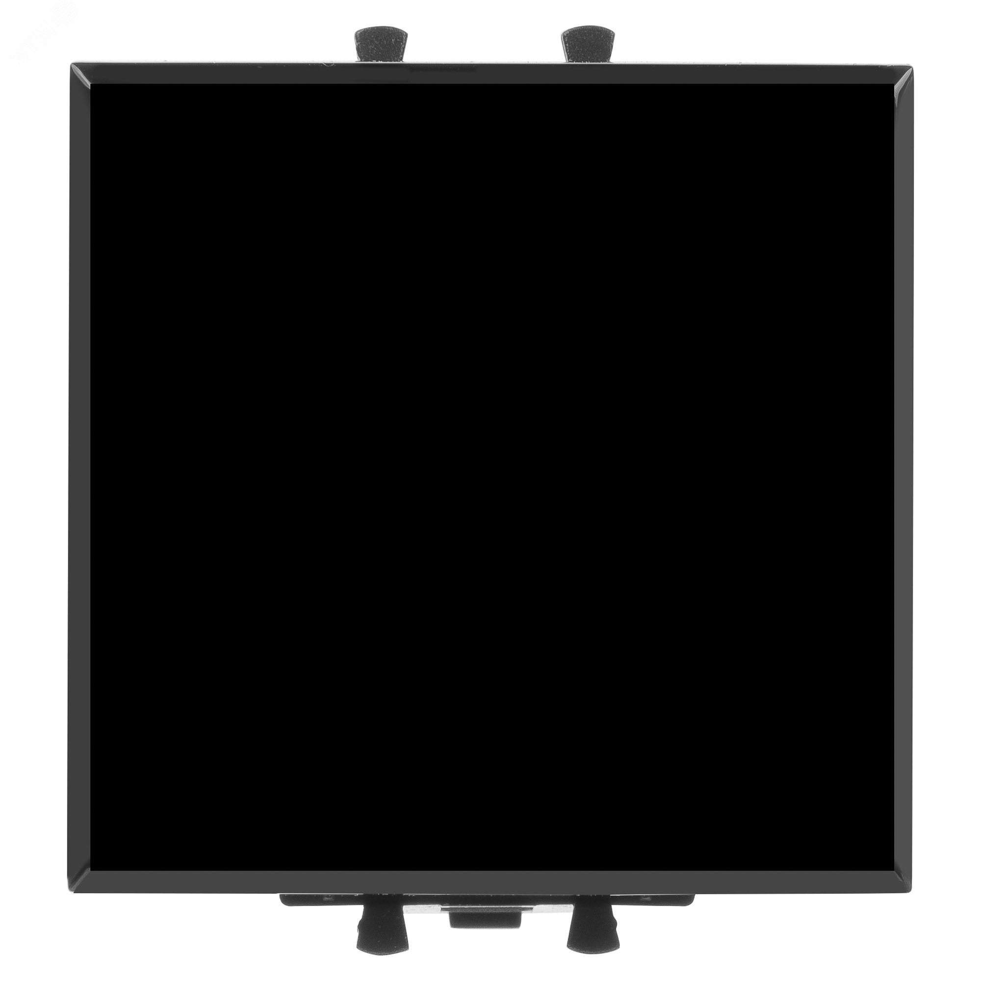 Изображение товара Инвертор одноклавишный модульный Avanti черный квадрат 2 модуля