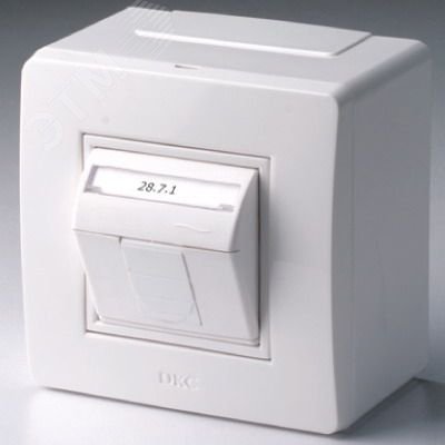 Изображение товара Коробка для миниканалов с розеткой RJ45 категории 5е, белая, DKC