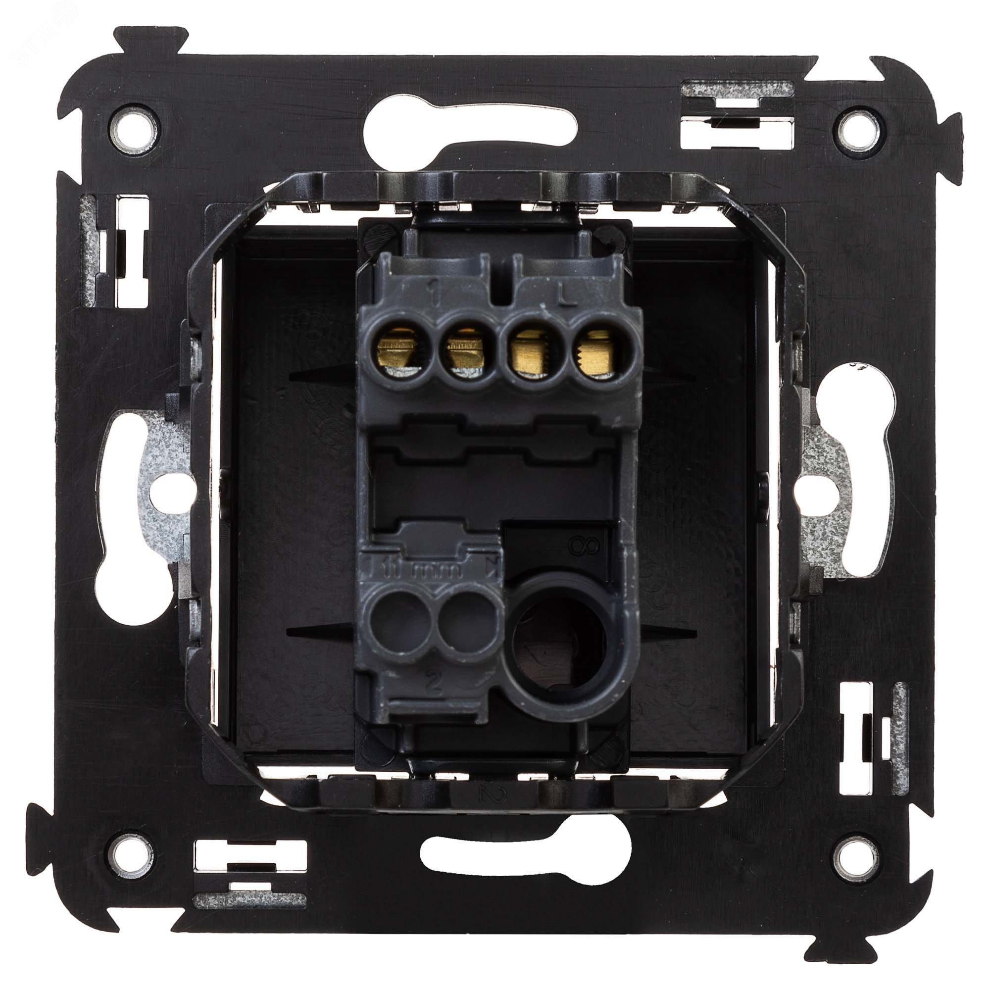 Avanti Выключатель одноклавишный в стену Черный   матовый 4412103 DKC - превью 3