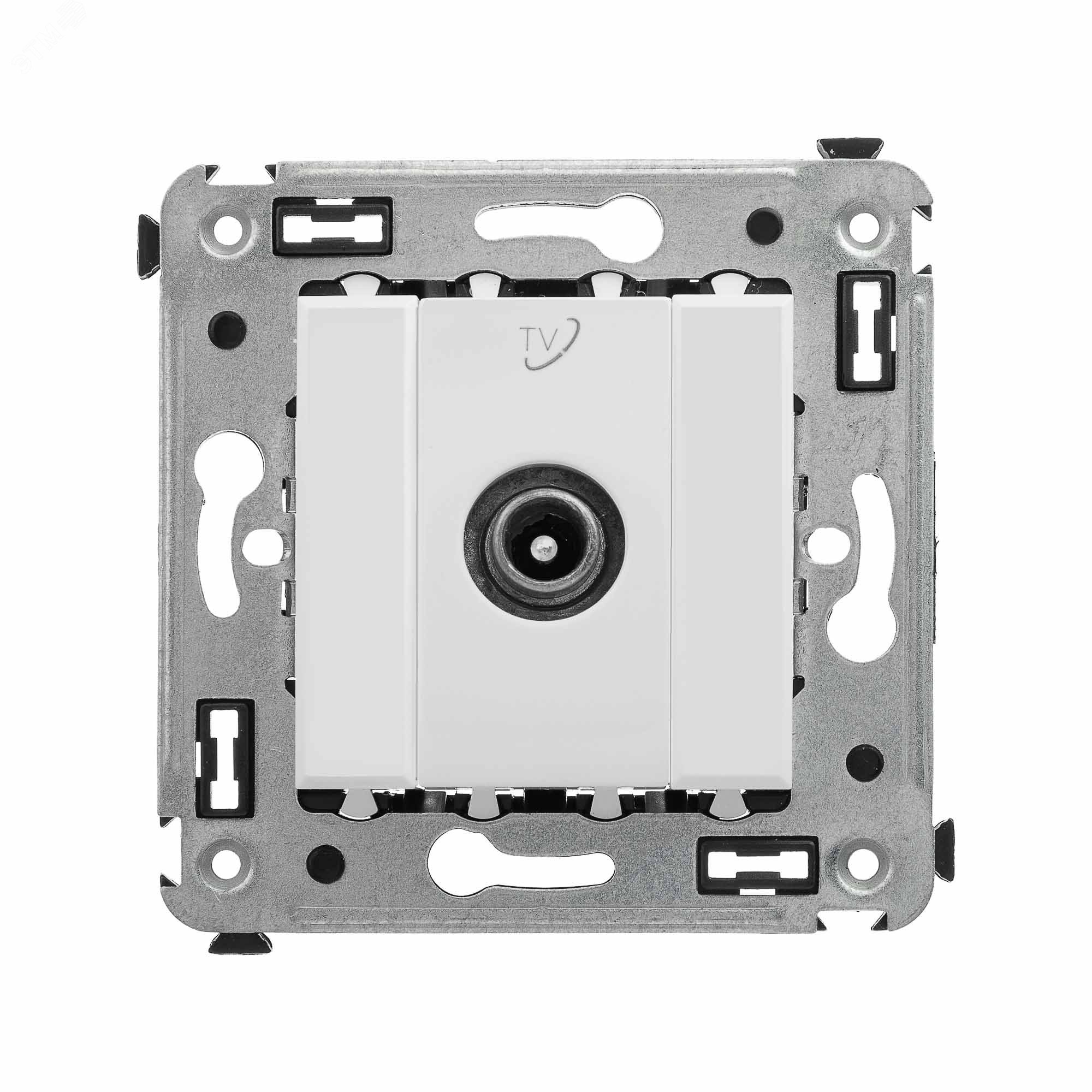 Изображение товара Розетка TV в стену проходная Avanti Белое облако 1 пост монтаж скрытый