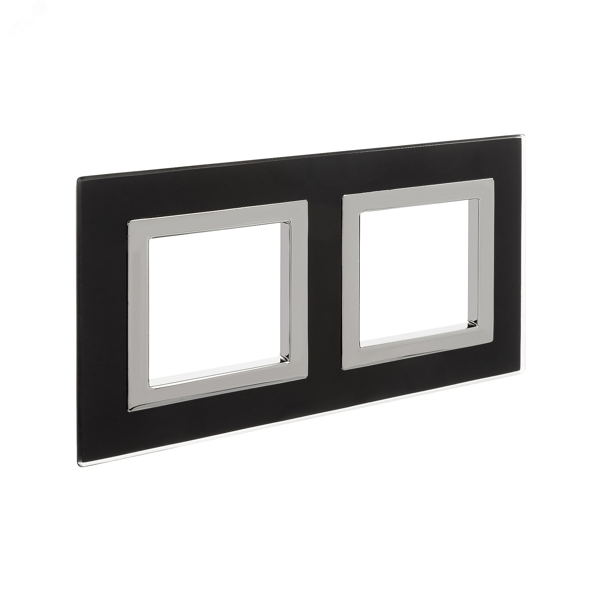 Рамка из натурального стекла, ''Avanti'', черная, 4 модуля 4402824 DKC - превью 3