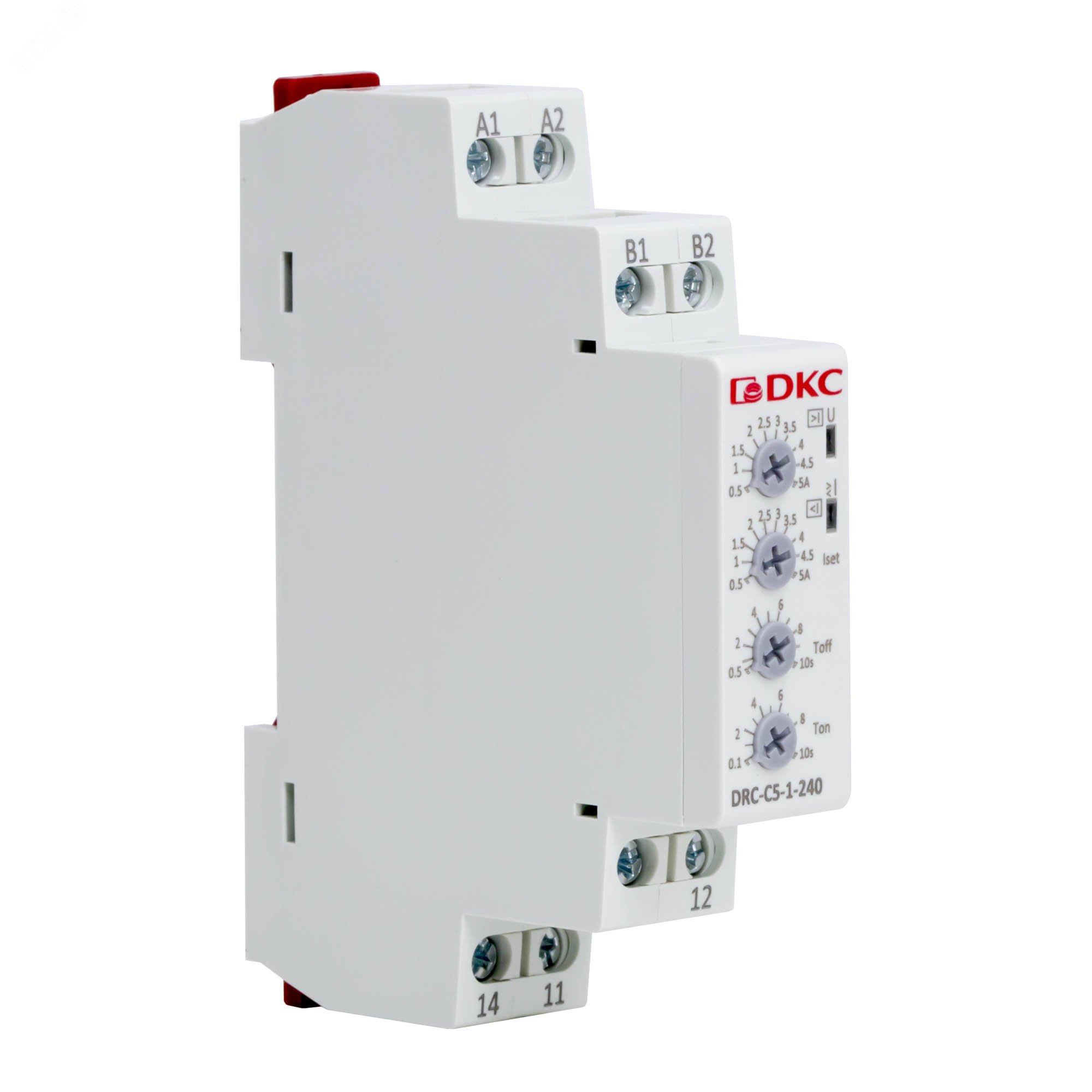 Изображение товара Реле контроля тока, 0.5-5А, конфигурация контакта 1CO, 24-240 AC/DC (шт)