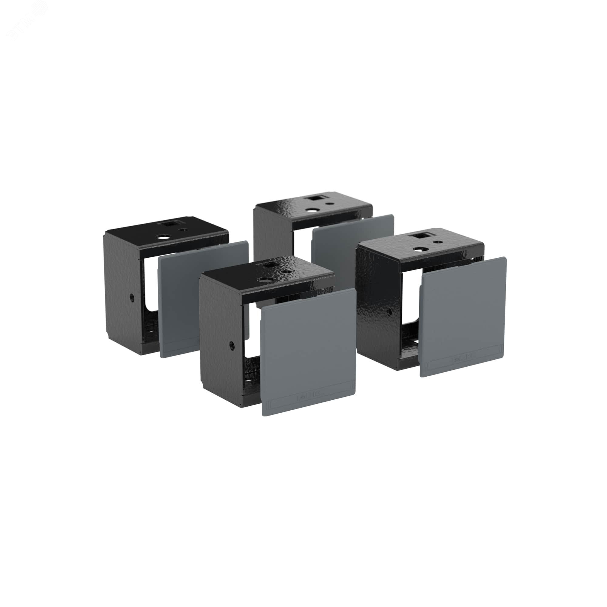 Изображение товара Комплект угловых элементов с пластиковыми заглушками 100 мм для цоколя черный DKC