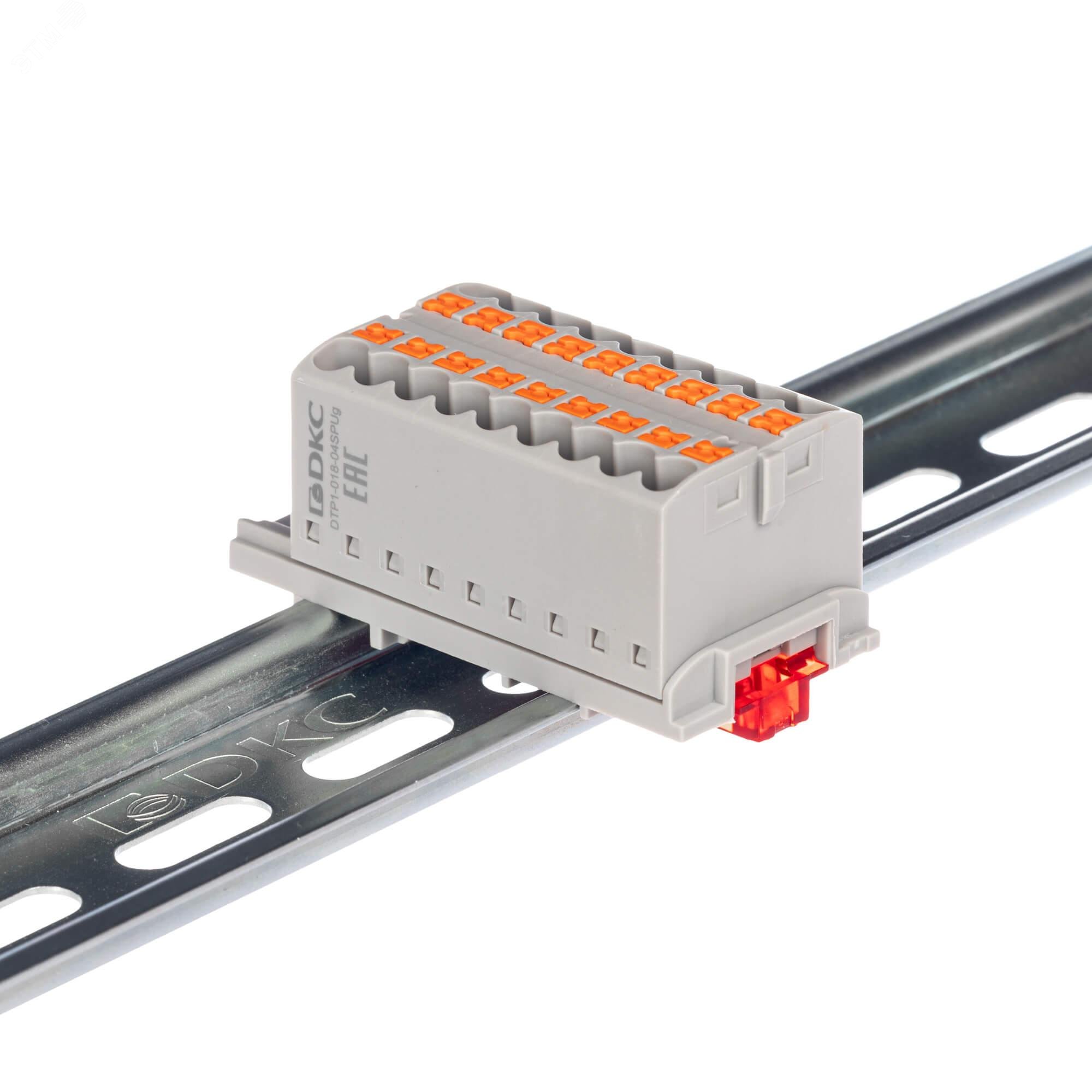 Изображение товара Блок распределительный DKC 18 точек подключения на DIN-рейку