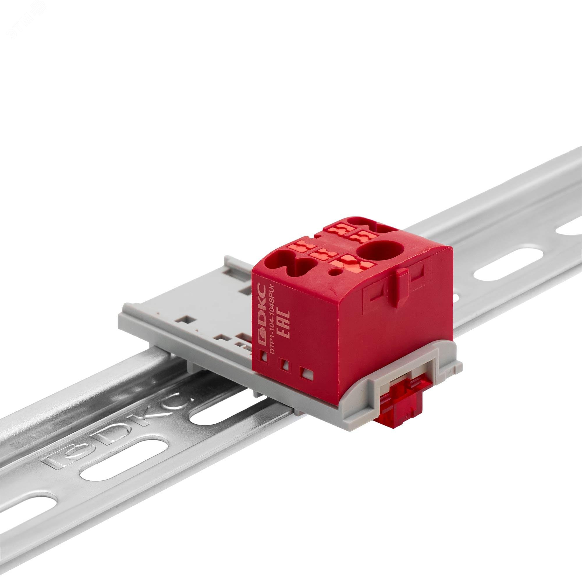 Изображение товара Клемма распределительная с вертикальным адаптером 15/35 мм DKC Nuputuk красный