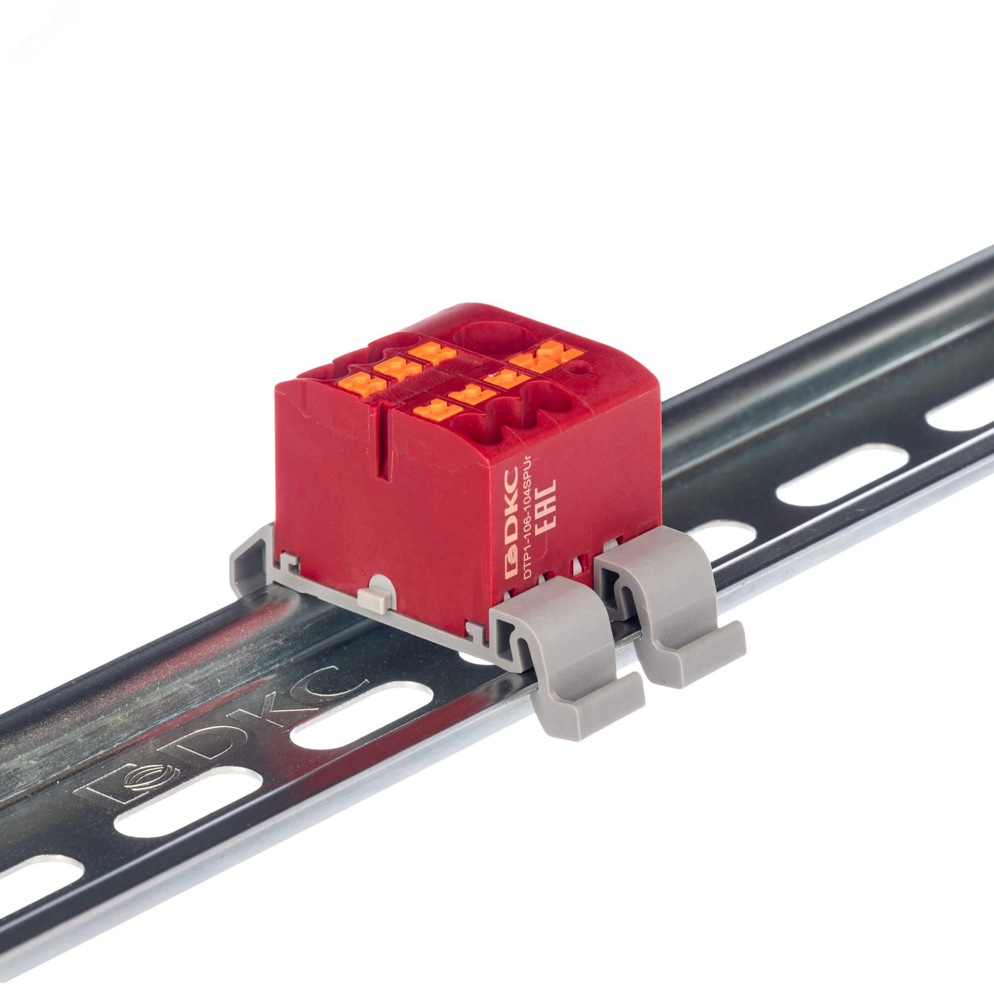Изображение товара Блок распределительный DKC DTP1-106-104SPUR-H на DIN-рейку