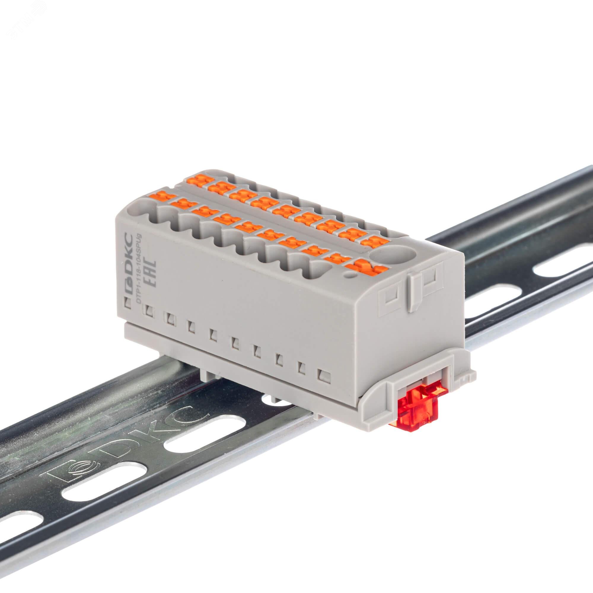 Изображение товара Распределительный блок с верт. адаптером и push-in зажимом, 19 точек, Россия