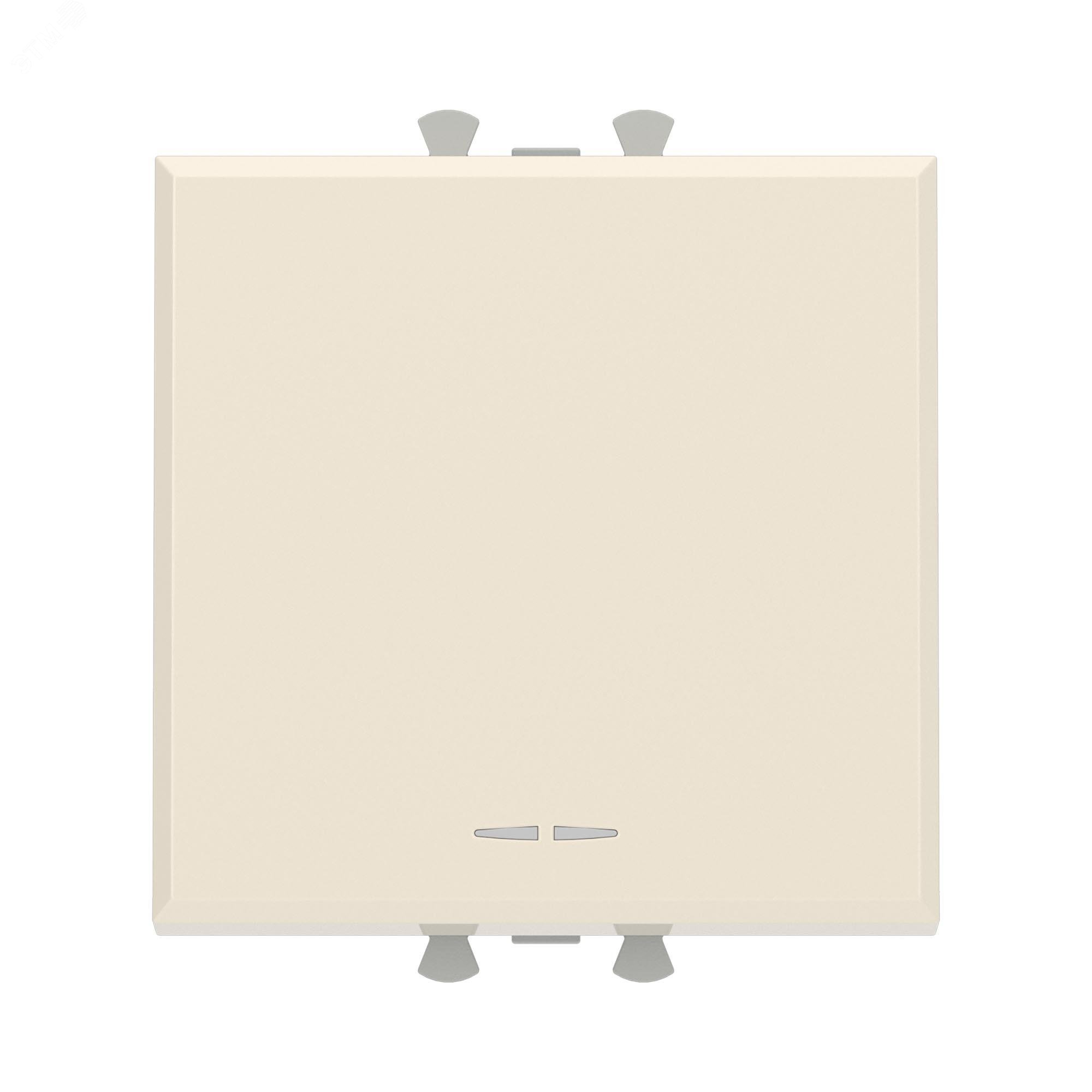 Изображение товара Переключатель модульный Avanti Ванильная дымка 16A 2 модуля для монтажа