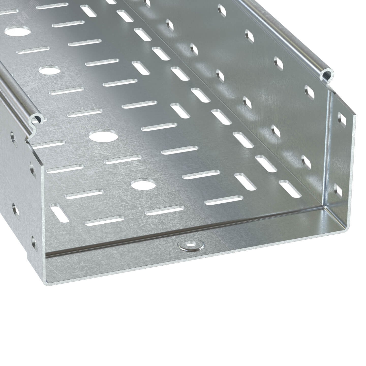 Изображение товара Лоток перфорированный 100х100 L 2000 толщ. 1,2 мм, горячеоцинкованный (м)