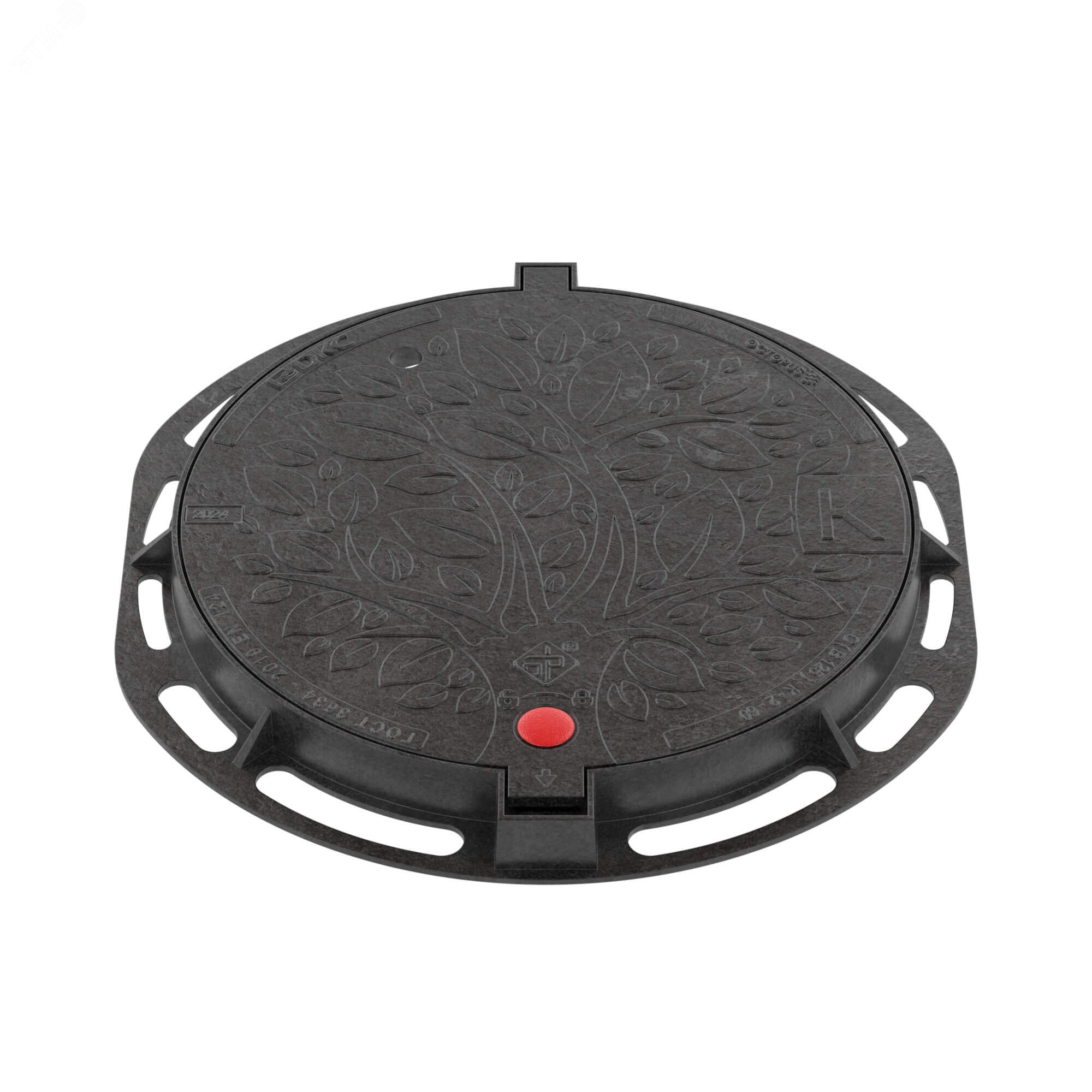 Изображение товара Люк ВЧШГ по ГОСТ 3634-2019 черный для колодцев кабельной канализации серия Octopus