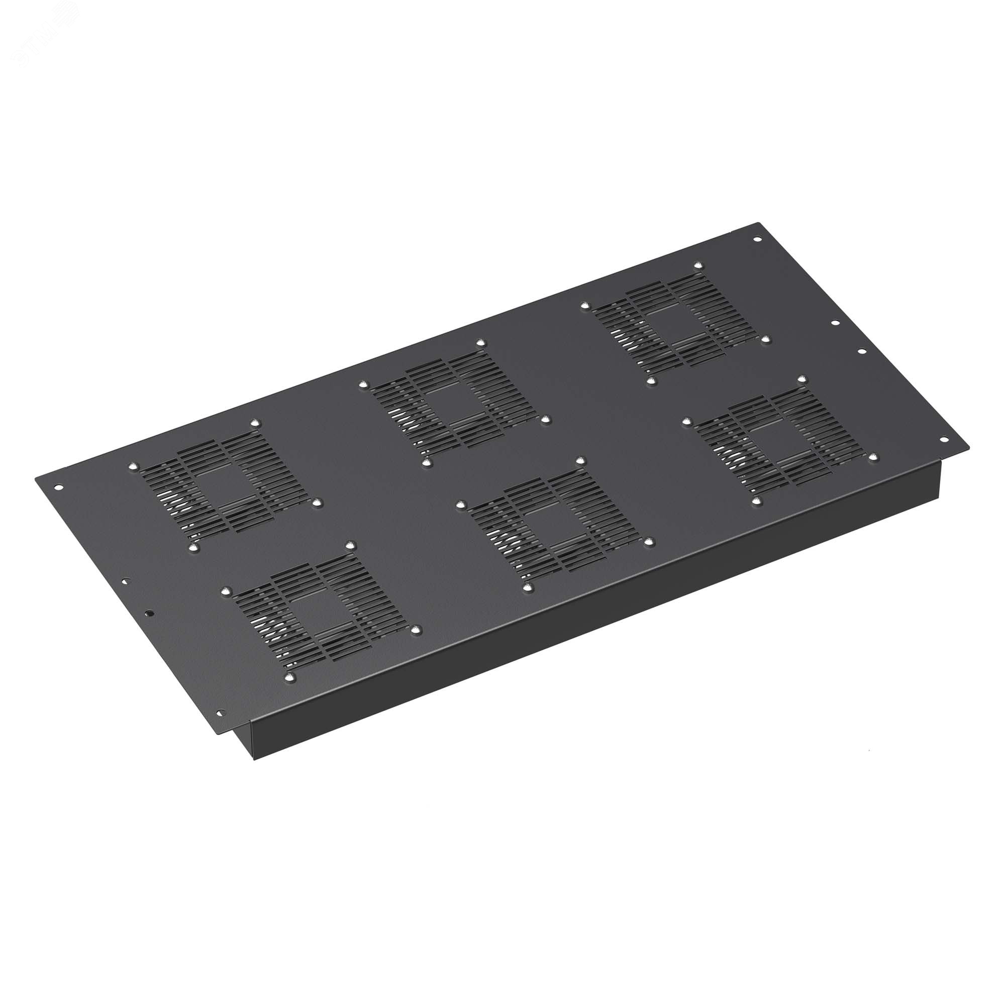 Изображение товара Модуль потолочный 6 вентиляторов для крыши напольных 19' IT-корпусов ДКС серии CQE шириной 800 мм. RAL9005 (шт)