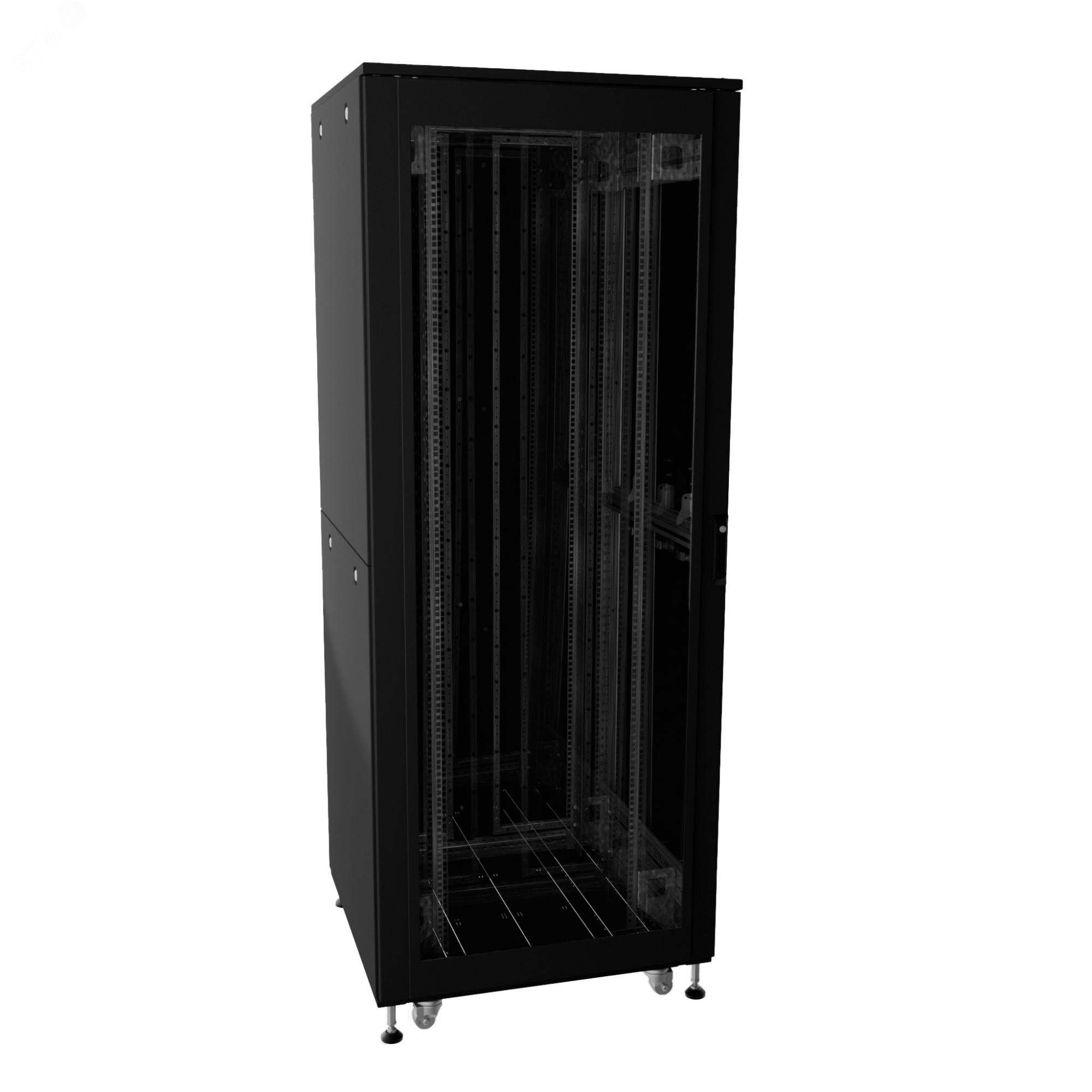 Изображение товара Шкаф напольный разобранный 19'' IT-CQE-N 42U 600x1000 мм, крыша с вырубкой, дверь стекло и двойная сплошная металл, двойные боковые панели, черный RAL9005 (шт) Изображение товара Шкаф напольный разобранный 19'' IT-CQE-N 42U 600x1000 мм, крыша с вырубкой, дверь стекло и двойная сплошная металл, двойные боковые панели, черный RAL9005 (шт)