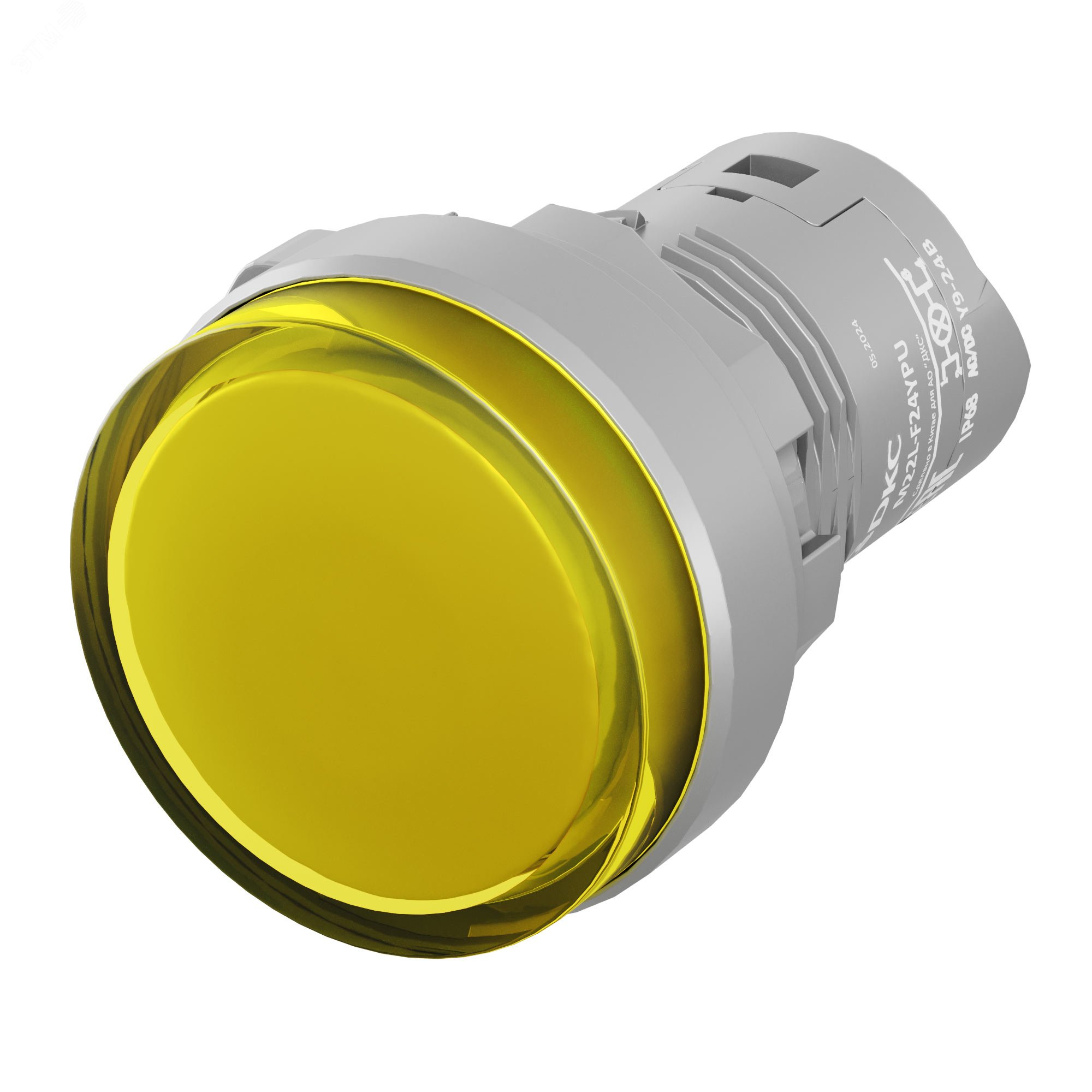 Изображение товара Сигнальная лампа DKС M22L-F24YPU 24В желтая с Push-In