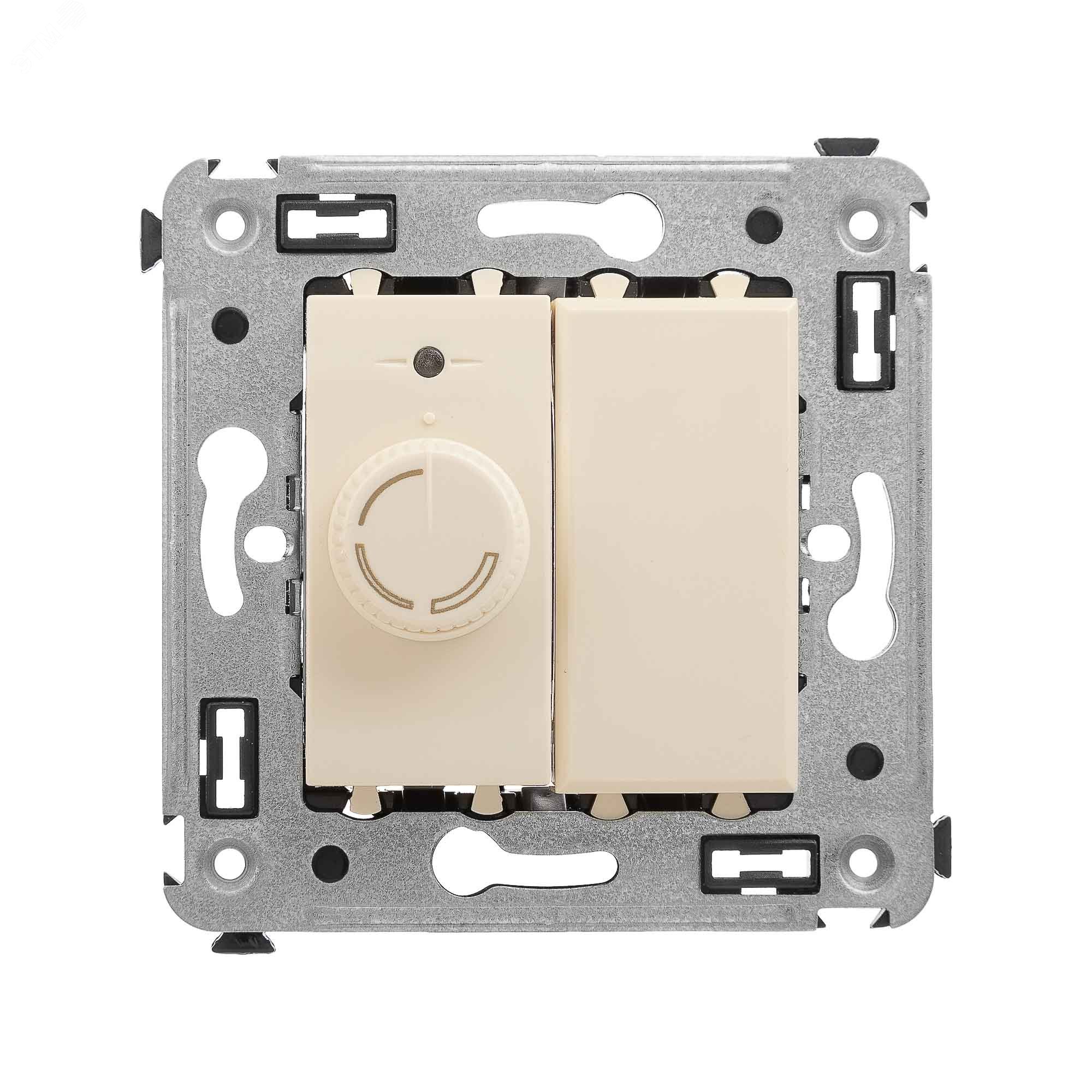 Изображение товара Avanti поворотный диммер 60 800W скрытого монтажа ванильная дымка