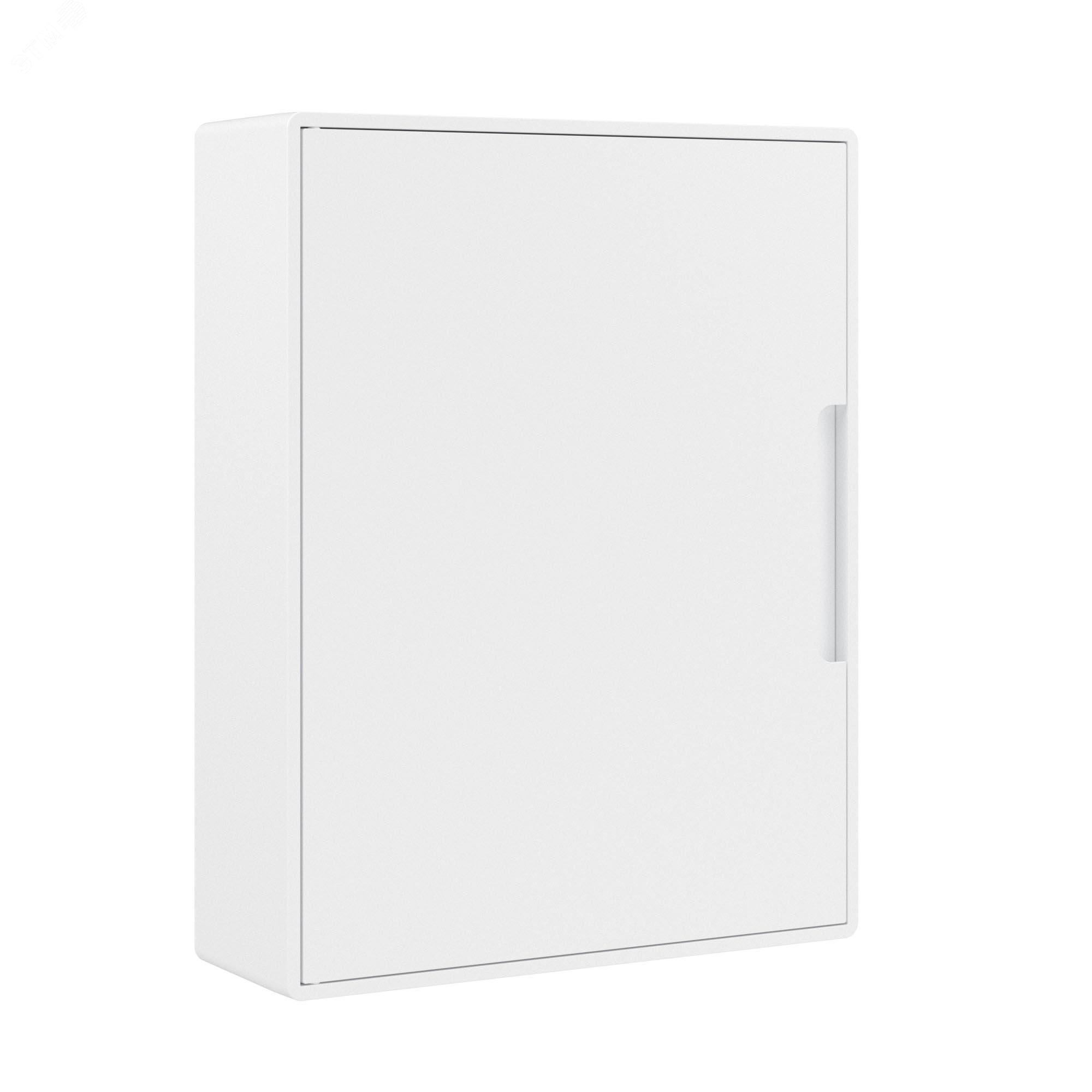 Изображение товара Щиток 24 мод настенный слаботочный FRAME, белый, с белой дверцей, с монтажной платой, 1 розеткой (арт. 76482B) и установочной рамкой (шт)