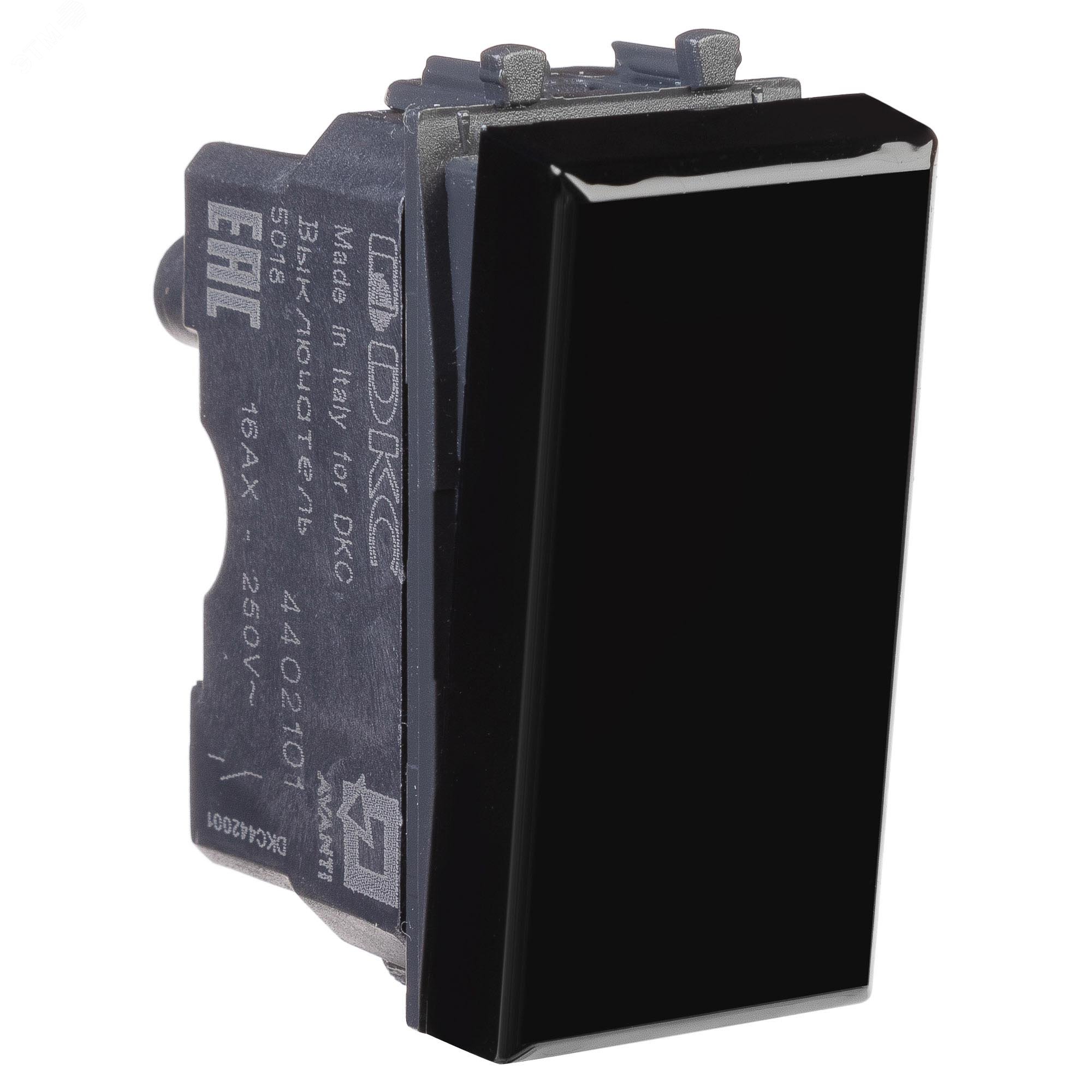 Avanti Выключатель ''Черный квадрат'', 16A, 1 модульный 4402101 DKC - превью 3